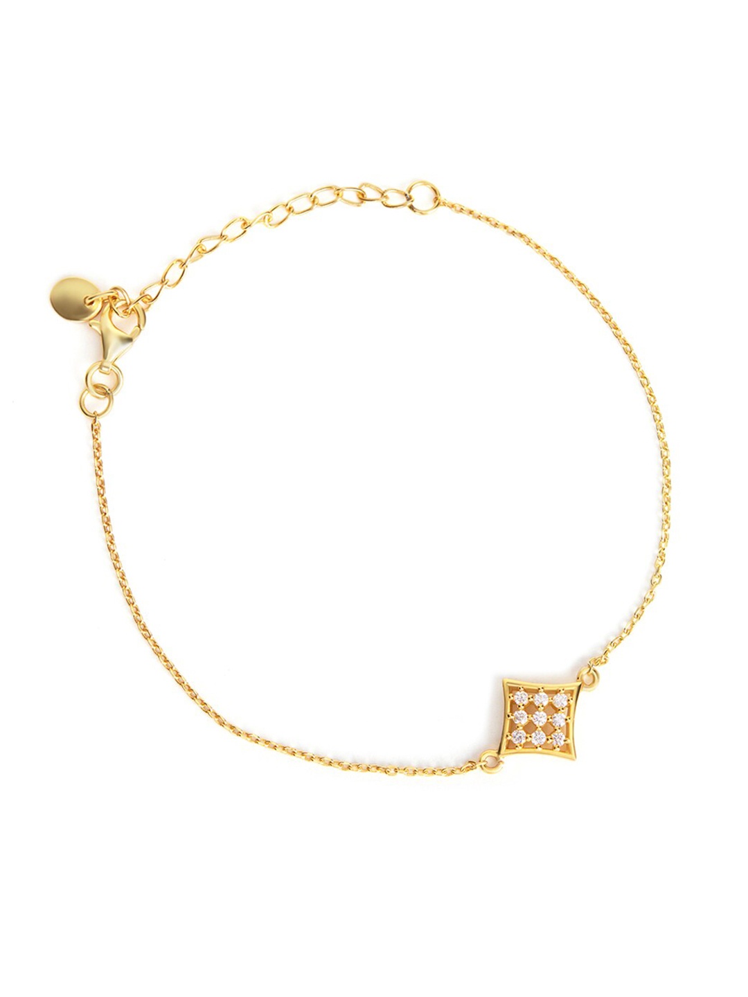 

March by FableStreet 18K Gold-Plated Sterling Silver Cubic Zirconia Link Bracelet