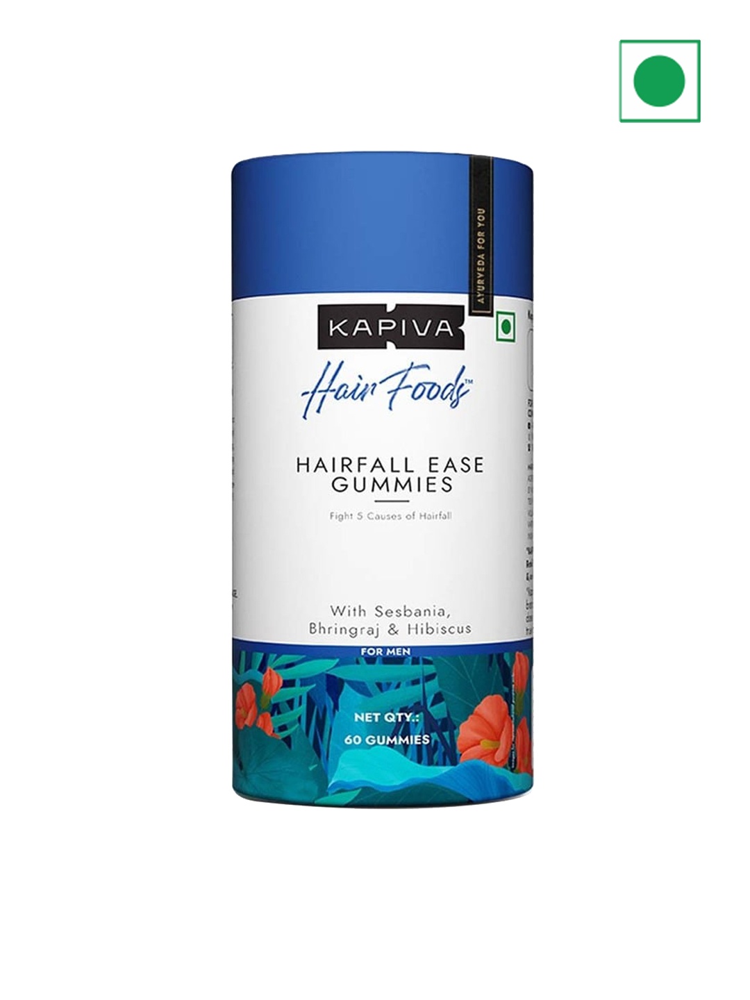 

Kapiva Hair Fall Ease Gummies - 60 gummies, Black