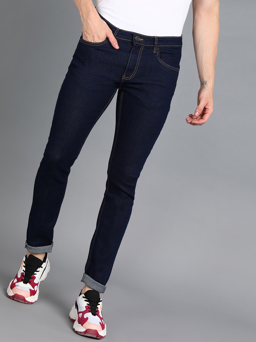 

Urbano Fashion Men Mid-Rise Stretchable Jeans, Blue