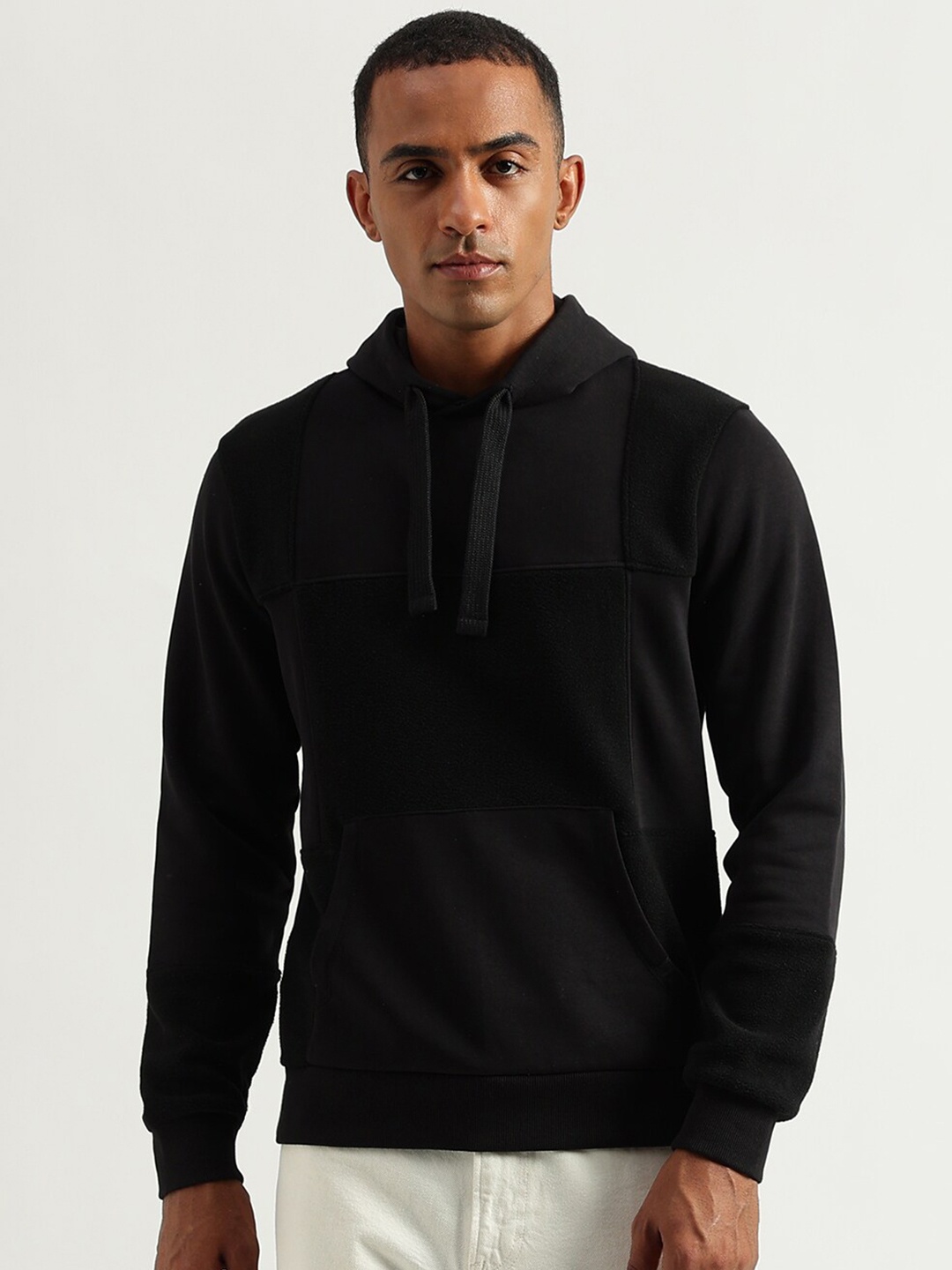 

United Colors of Benetton Hooded Cotton Pullover, Black