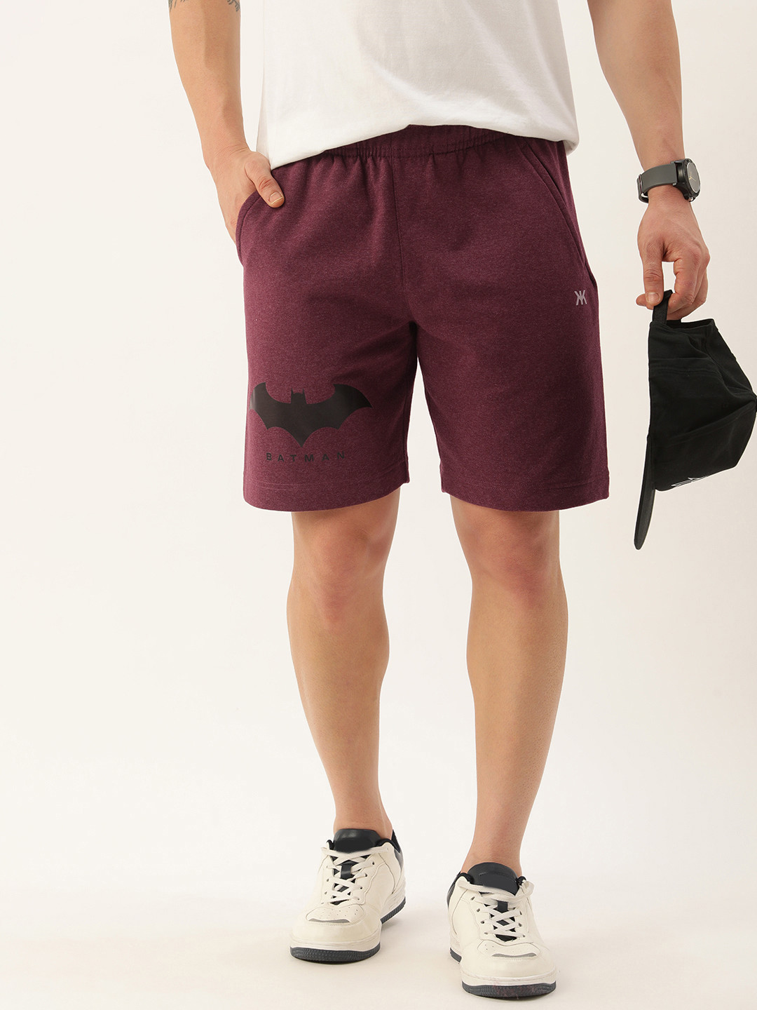 

Kook N Keech Men Batman Printed Shorts, Burgundy