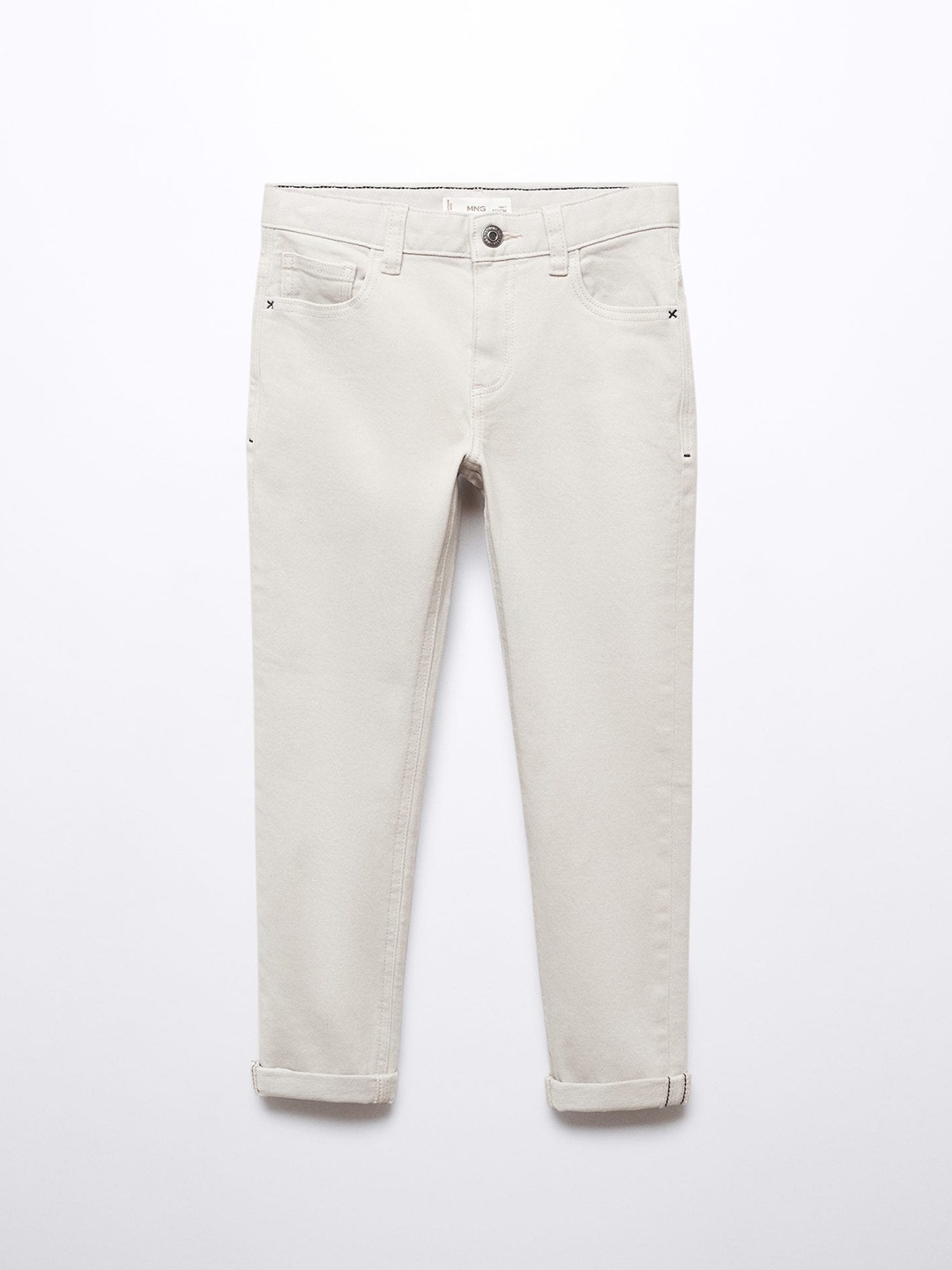 

Mango Kids Boys Elasticated Chinos, Off white