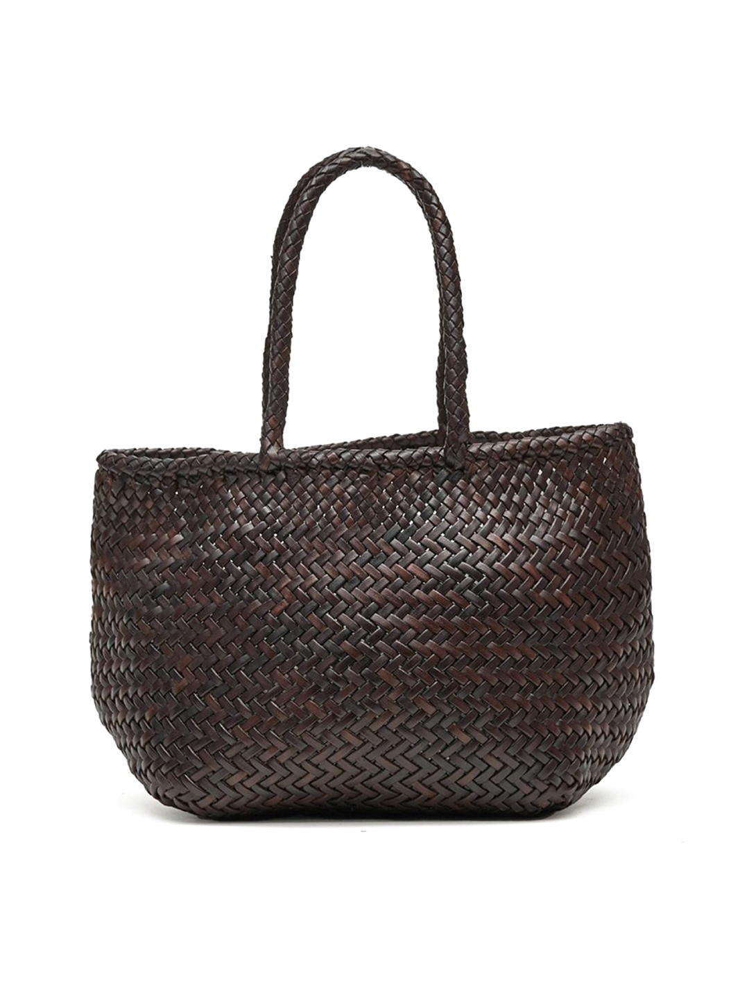 Mistry Self Design Leather Oversized Tote Bag, Brown