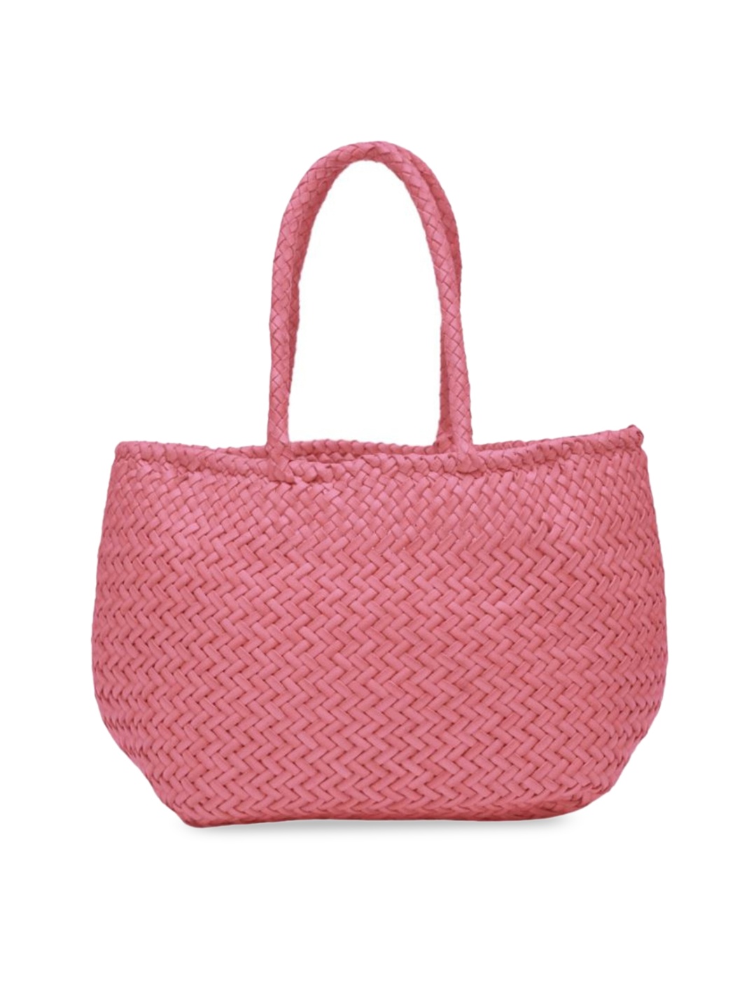 

Mistry Textured Structured Leather Handheld Bag, Pink