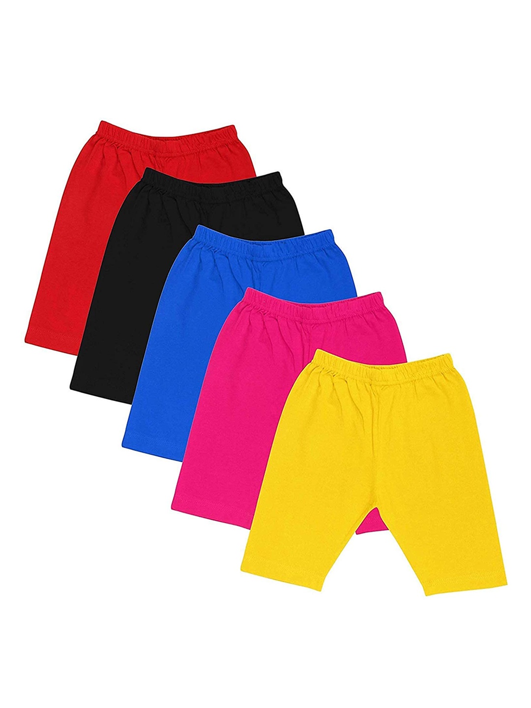 

BAESD Girls Pack Of 5 Pure Cotton Shorts, Red