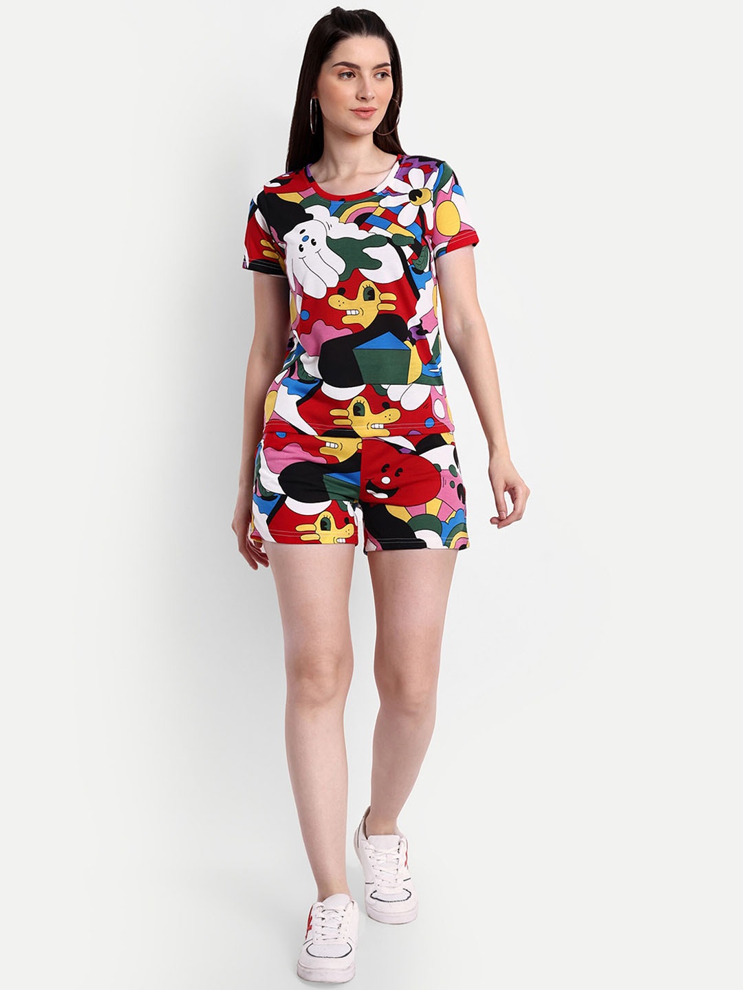 

VISO Printed T-shirt & Shorts, White
