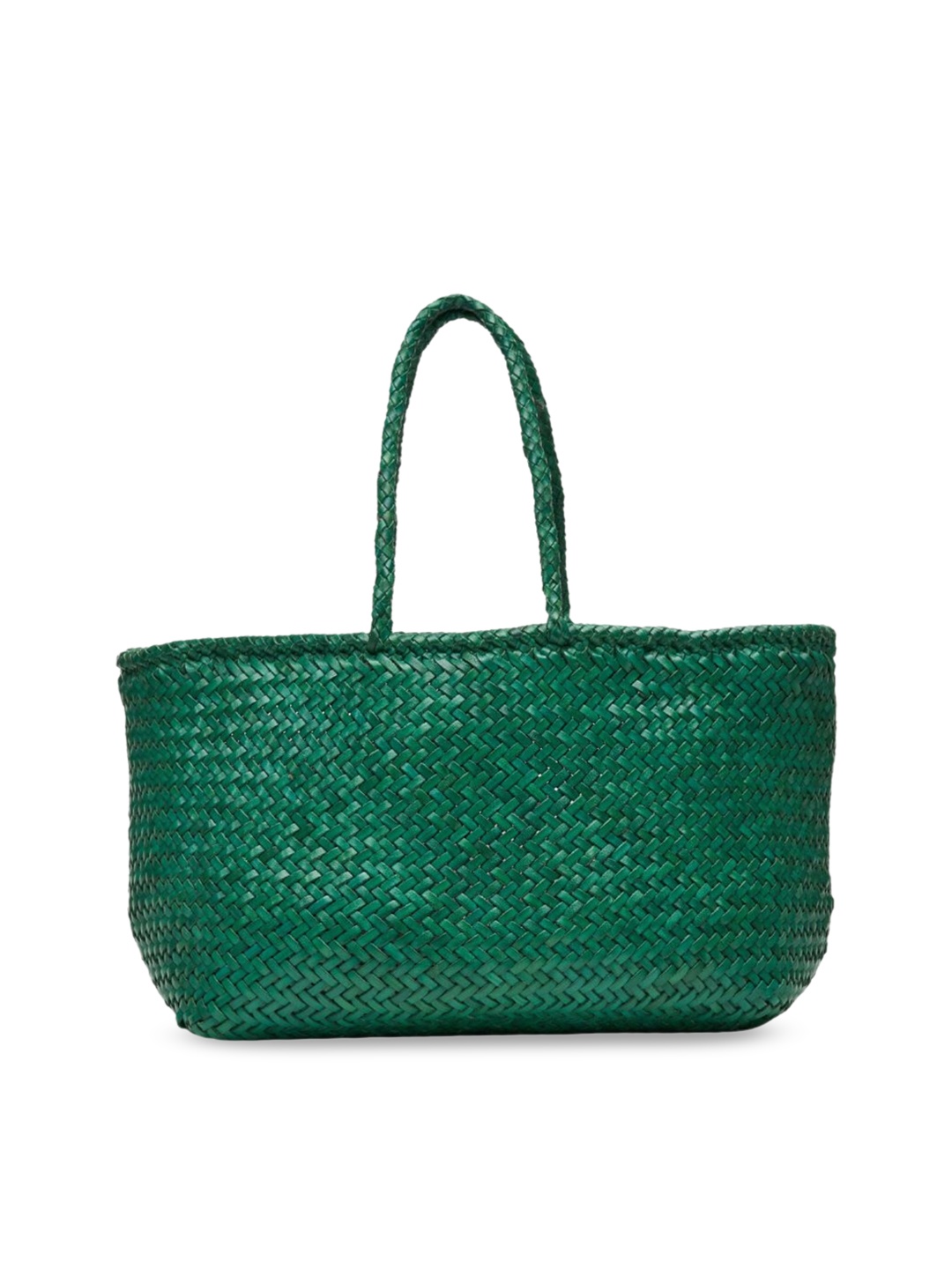 

Mistry Textured Structured Leather Handheld Bag, Green