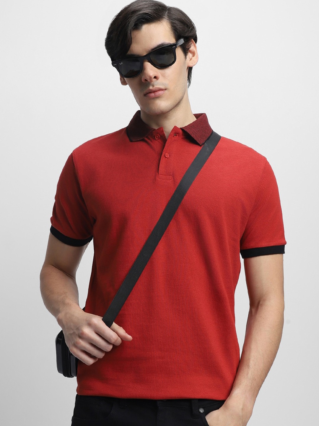 

Dennis Lingo Polo Collar Pure Cotton T-shirt, Rust