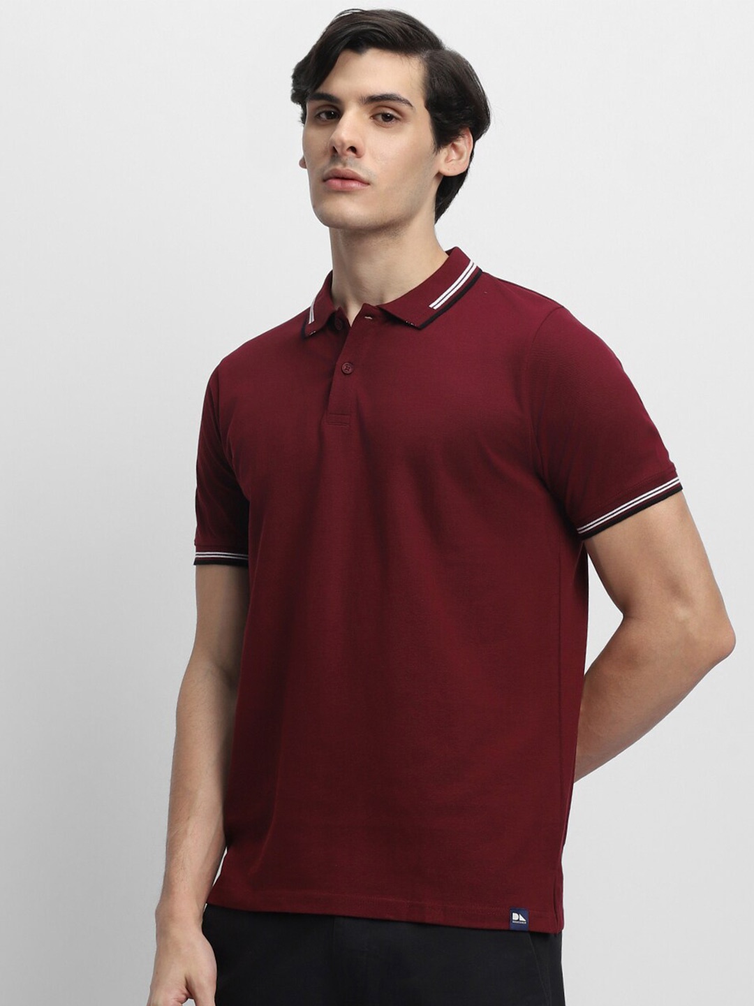 

Dennis Lingo Polo Collar Pure Cotton T-shirt, Maroon