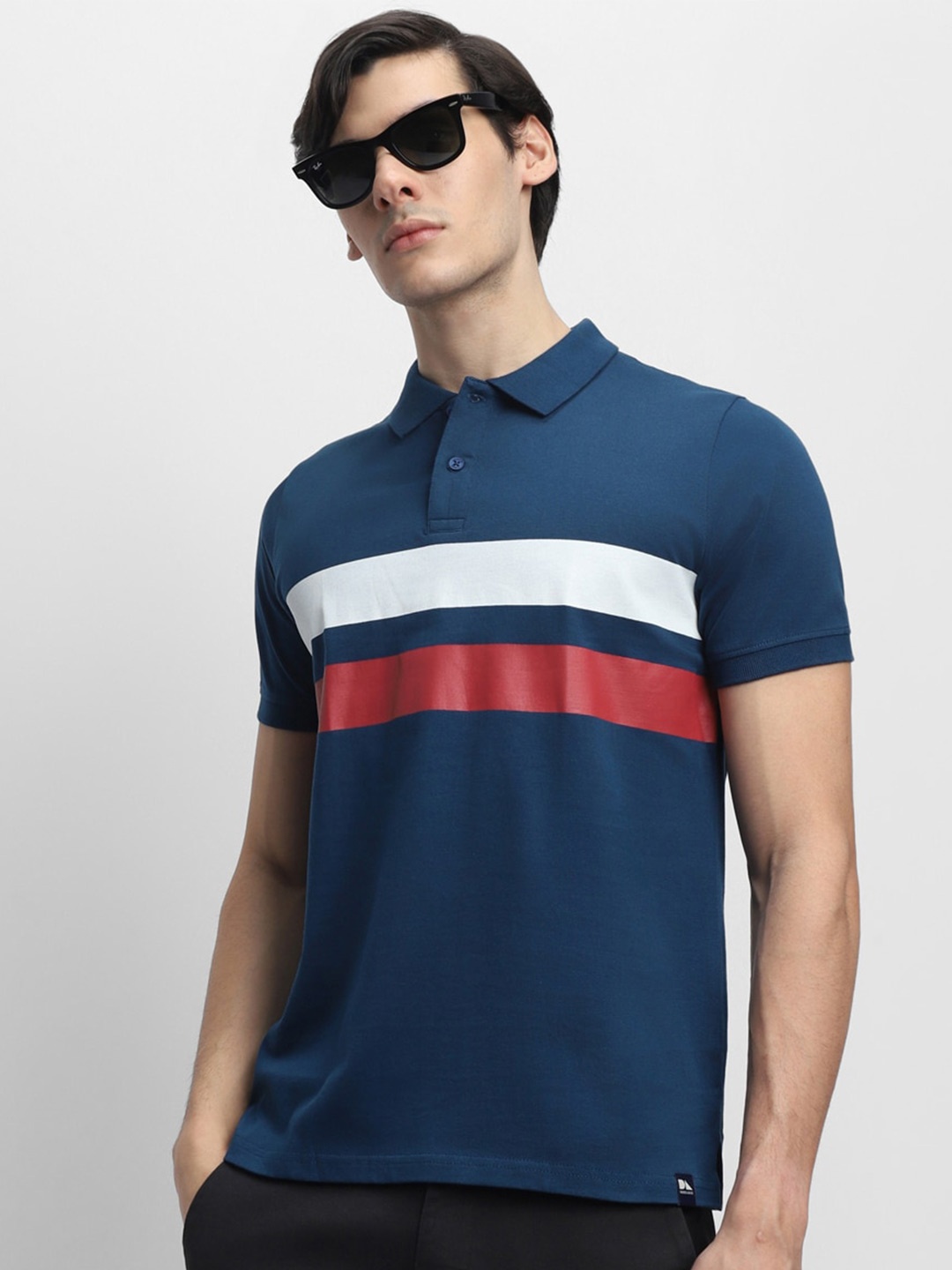 

Dennis Lingo Polo Collar Pure Cotton T-shirt, Teal