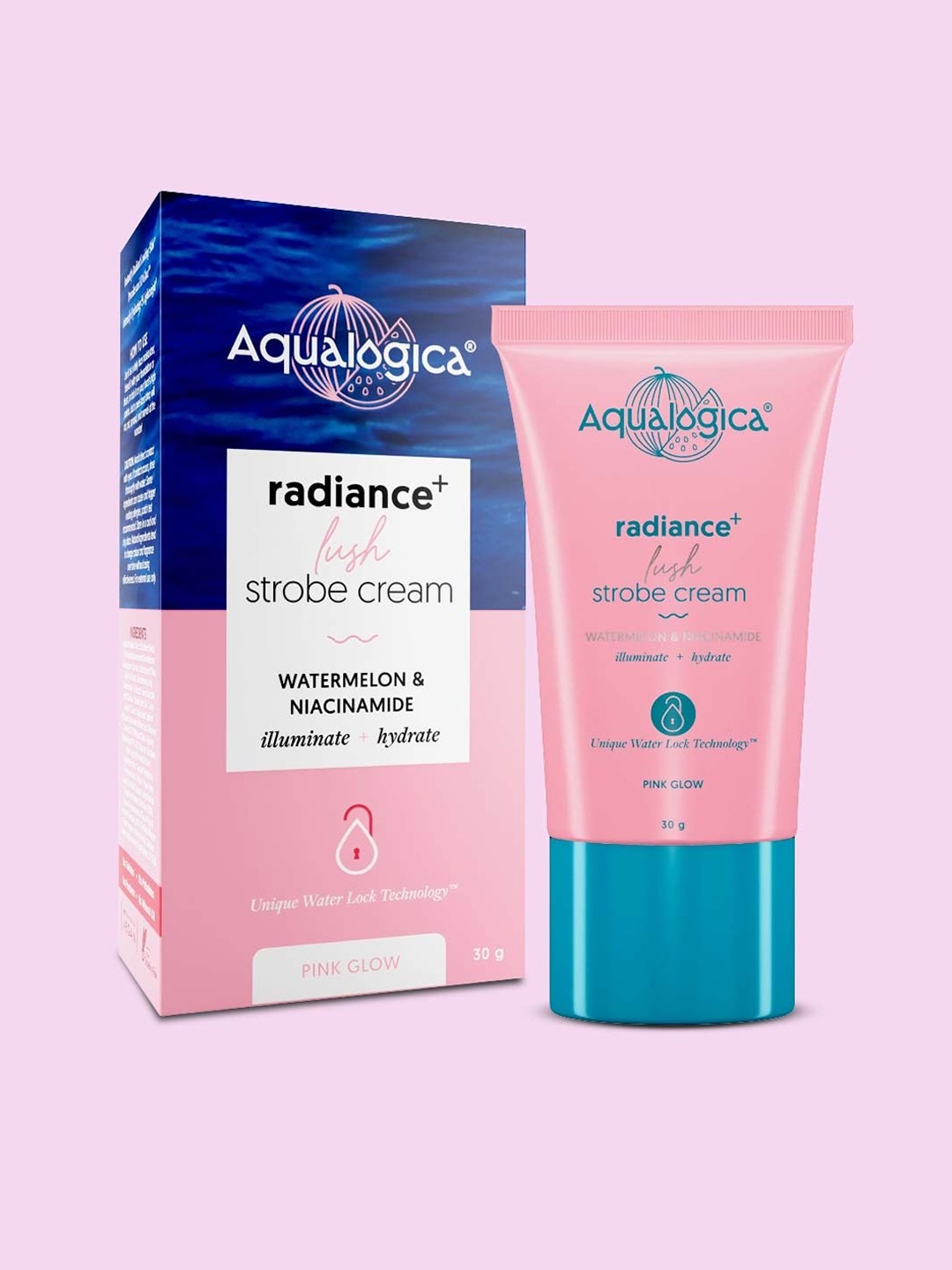 

Aqualogica Radiance Lush Strobe Cream with Watermelon & Niacinamide 30g, Pink