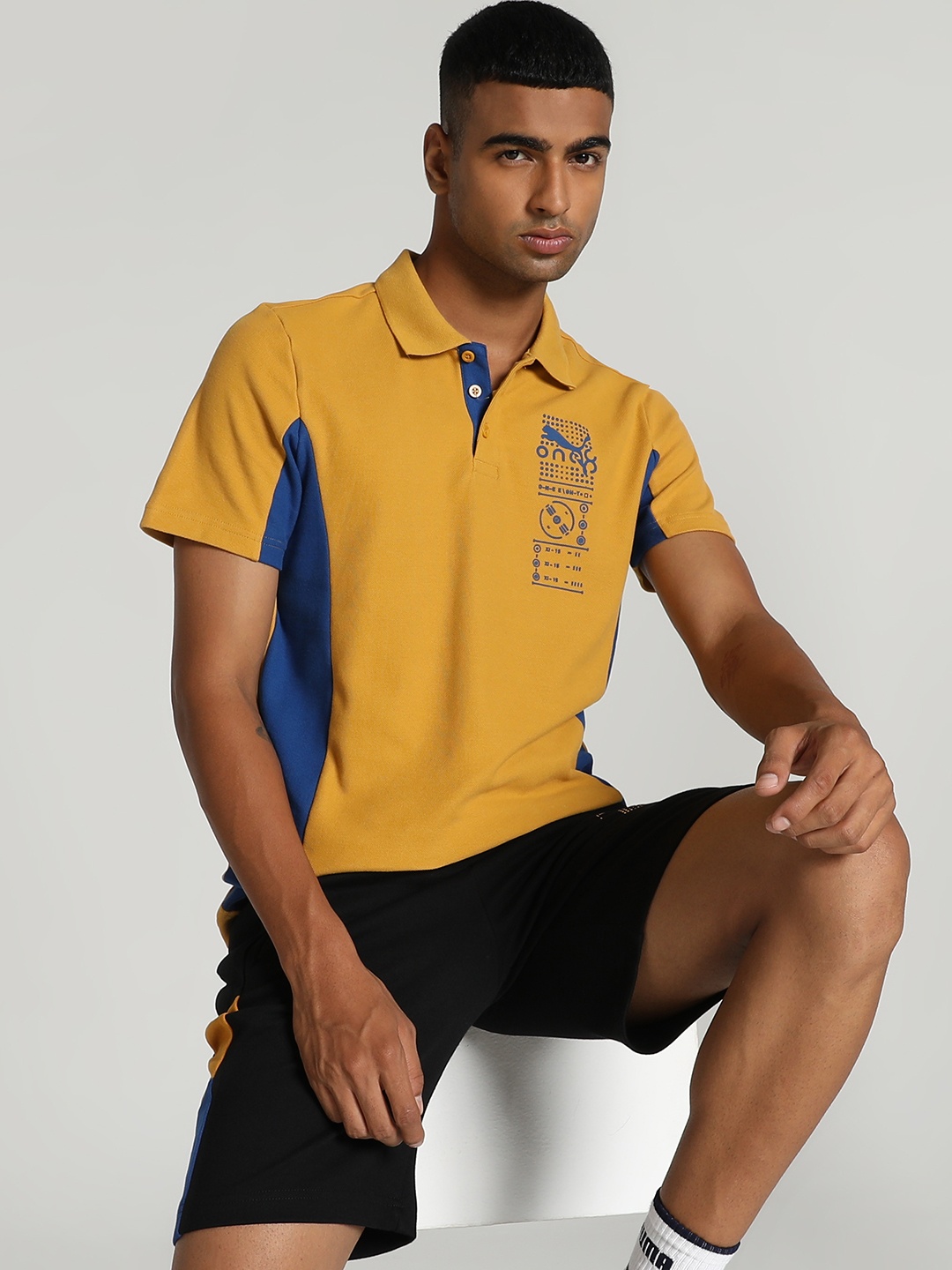 

one8 x PUMA Slim Fit T-shirt, Yellow