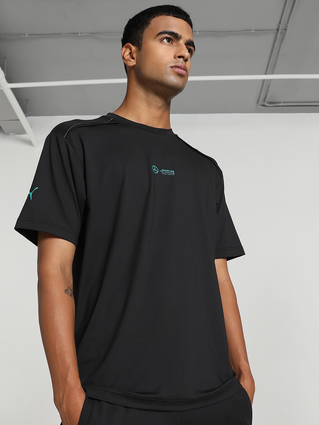 

PUMA Motorsport Mercedes-AMG PETRONAS Cloudspun Printed Round Neck T-shirt, Black
