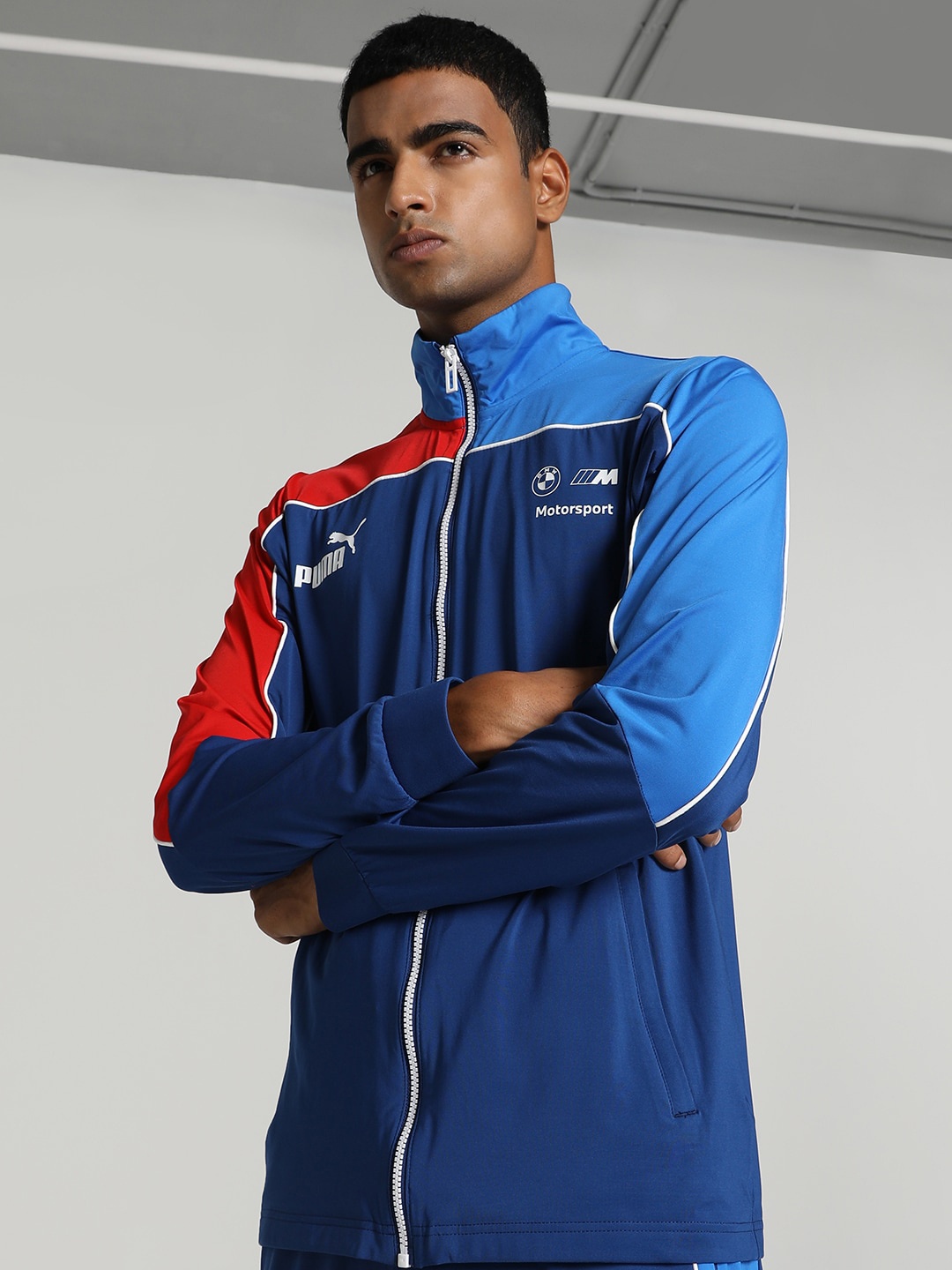 

PUMA Motorsport BMW M Colourblocked MT7 Slim Track Sporty Jacket, Blue
