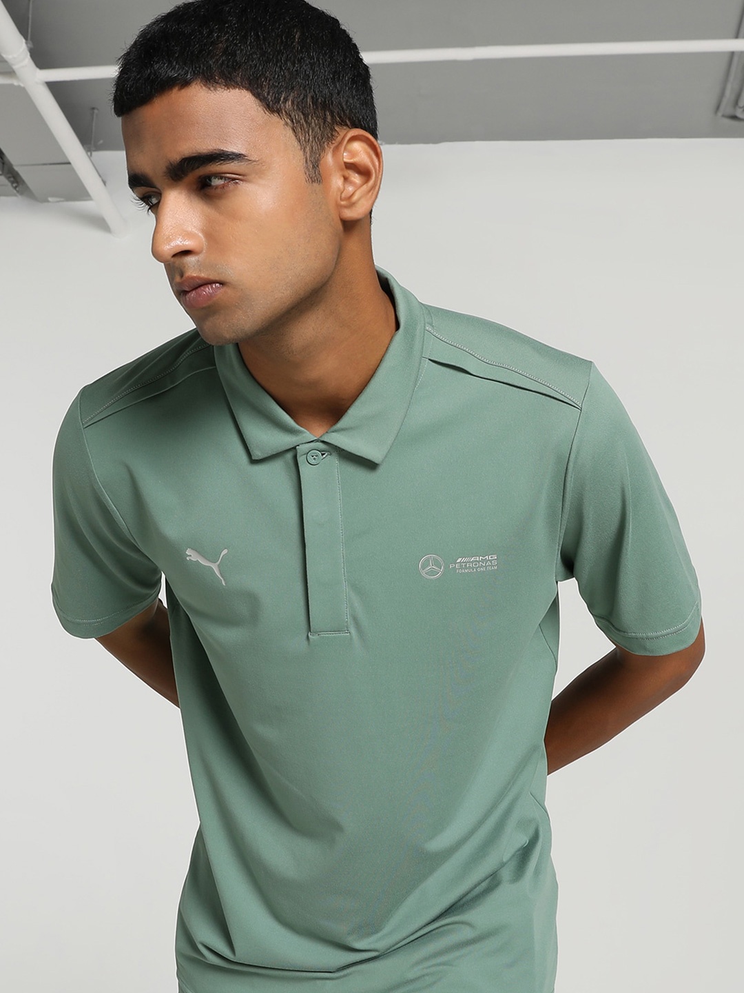 

PUMA Motorsport Mercedes-AMG PETRONAS Cloudspun Polo T-shirt, Green