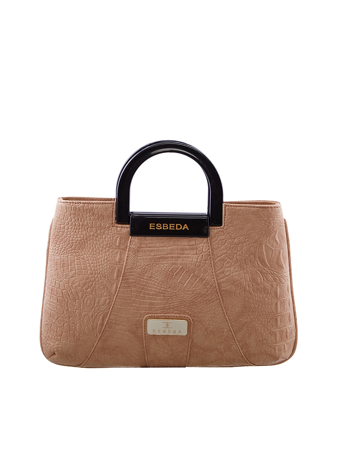 

ESBEDA Brown Textured Handheld Bag