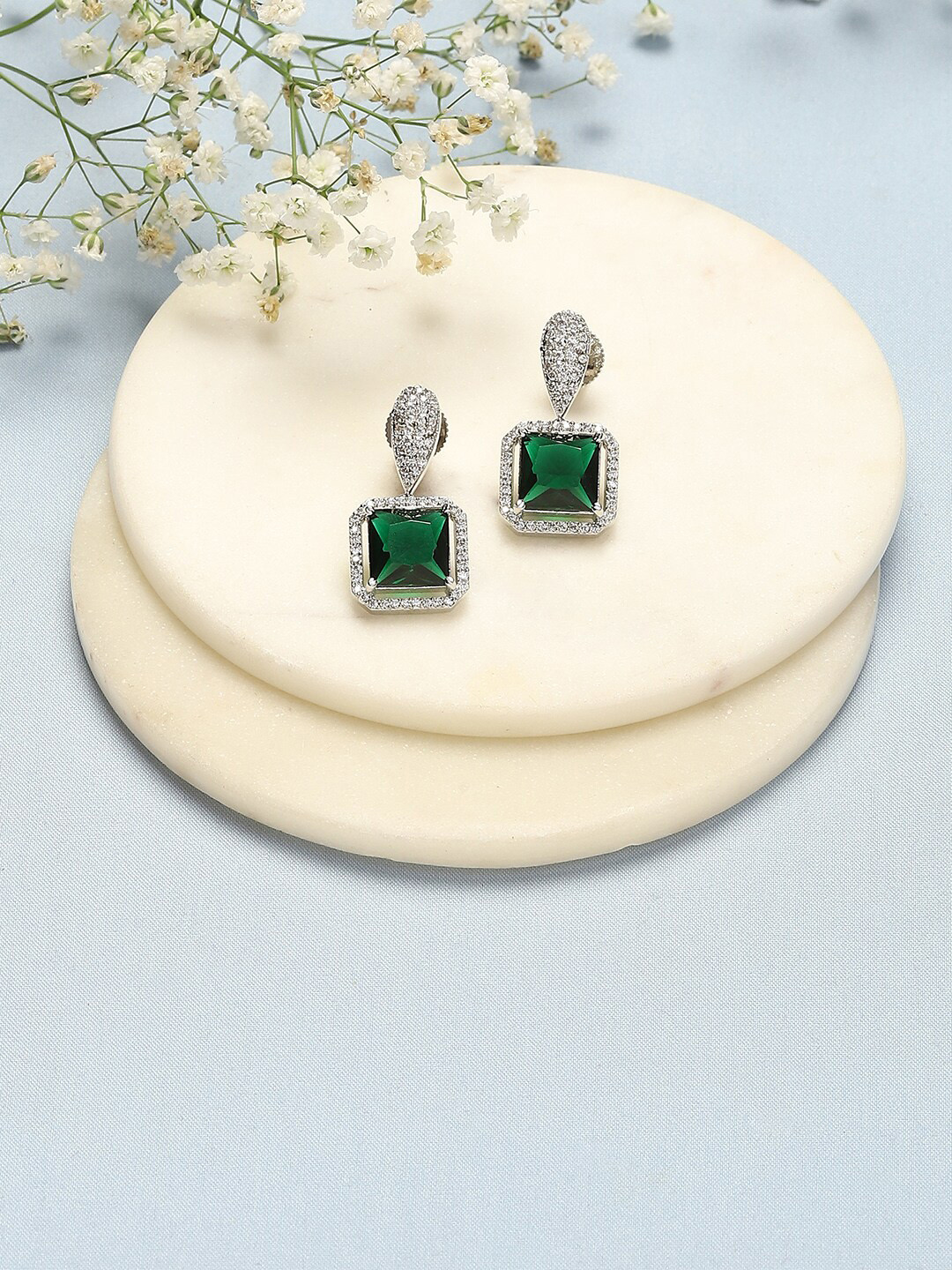 

Biba Silver Plated Contemporary Drop Earrings