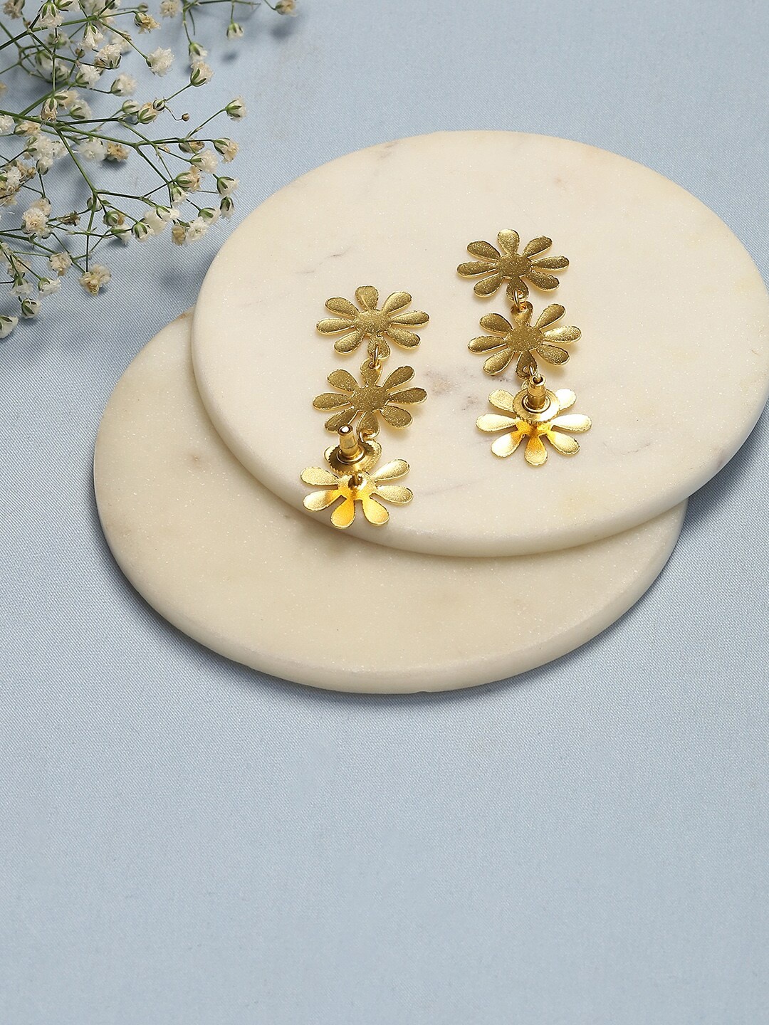

Biba Gold-Toned Contemporary Drop Earrings