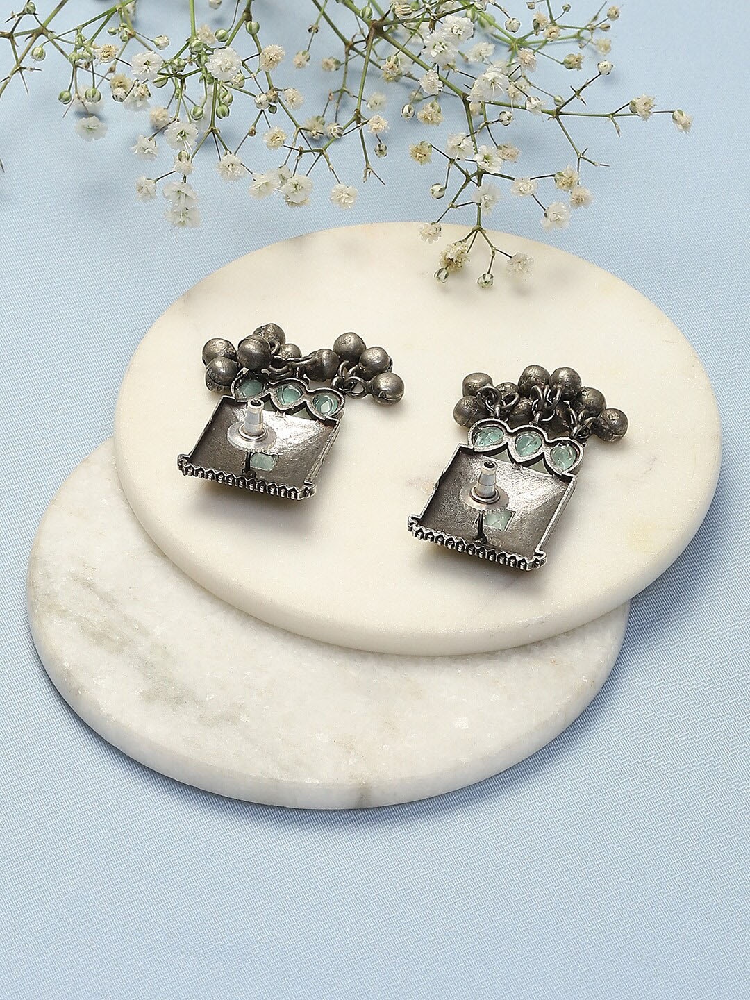 

Biba Silver-Plated Contemporary Studs Earrings