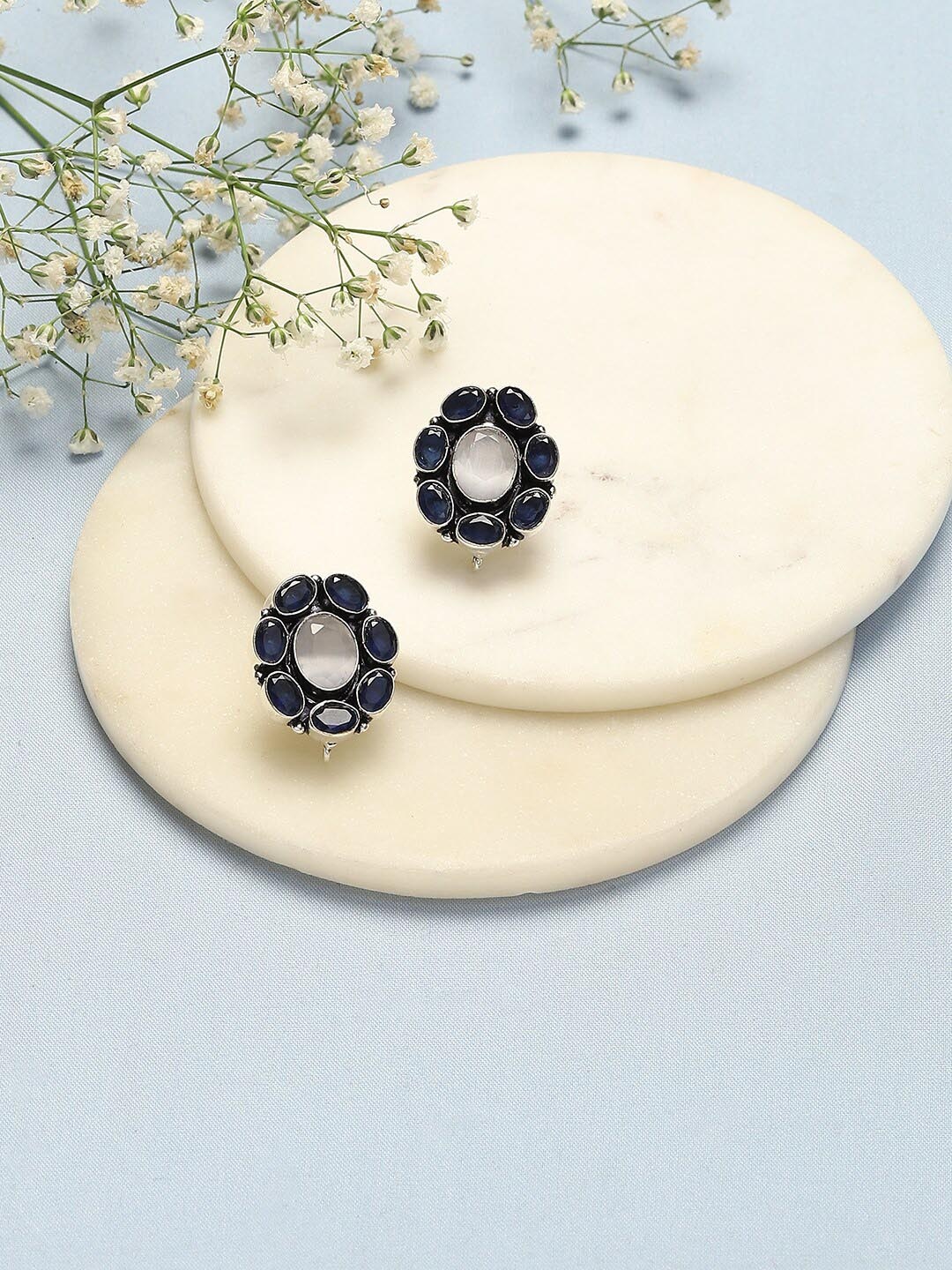 

Biba Silver-Plated Contemporary Studs Earrings