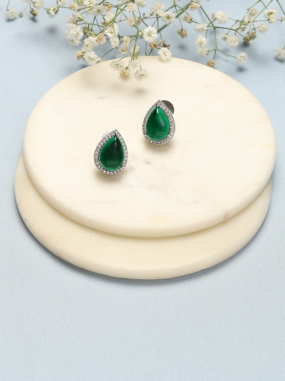 

Biba Silver-Plated Contemporary Studs Earrings