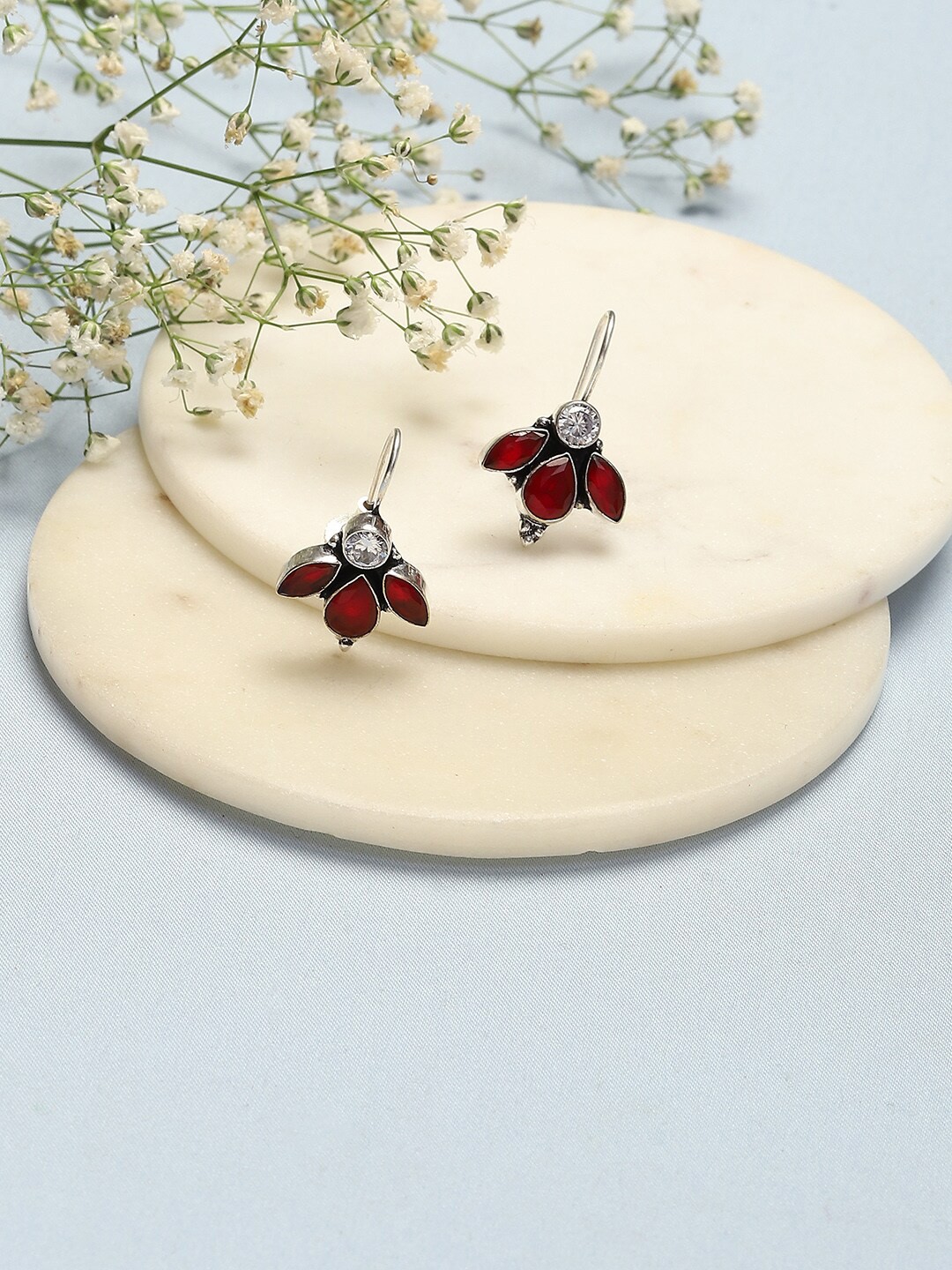

Biba Silver-Plated Contemporary Studs Earrings