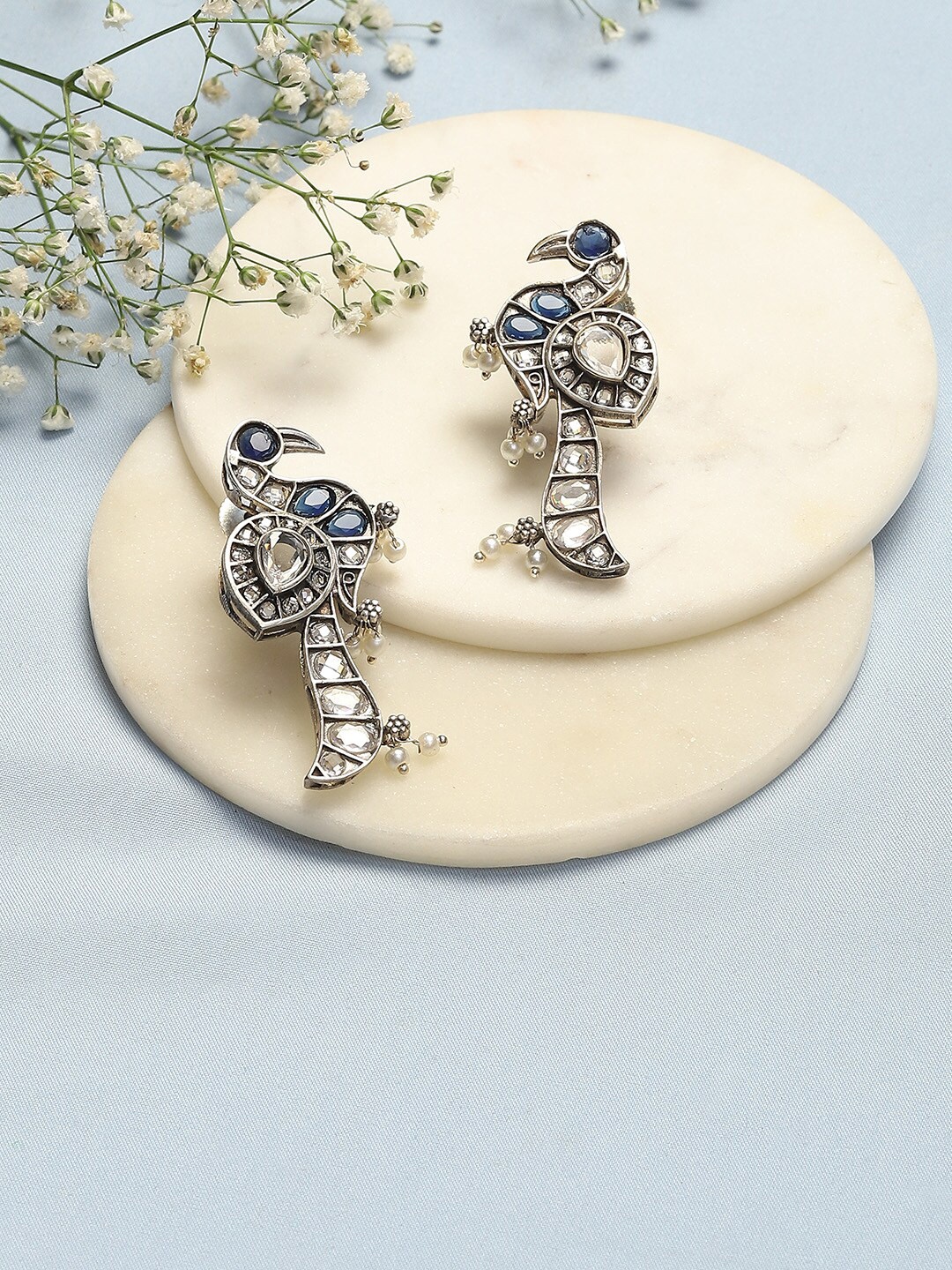 

Biba Silver-Plated Contemporary Stud Earrings