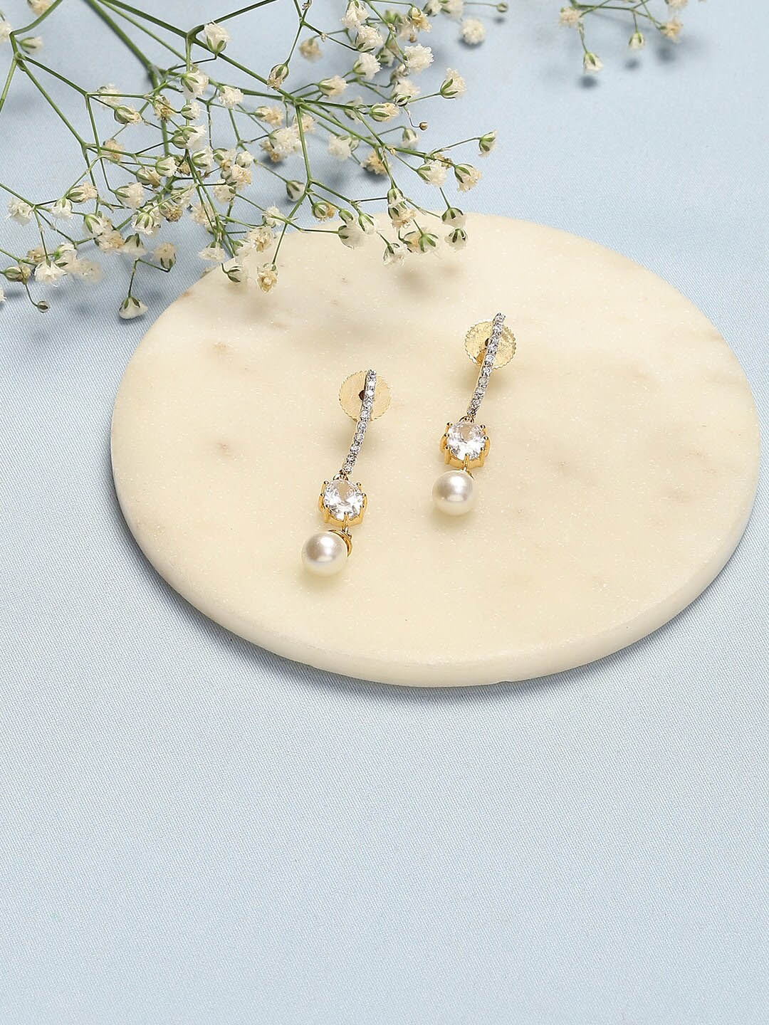 

Biba Gold-Plated Contemporary Drop Earrings