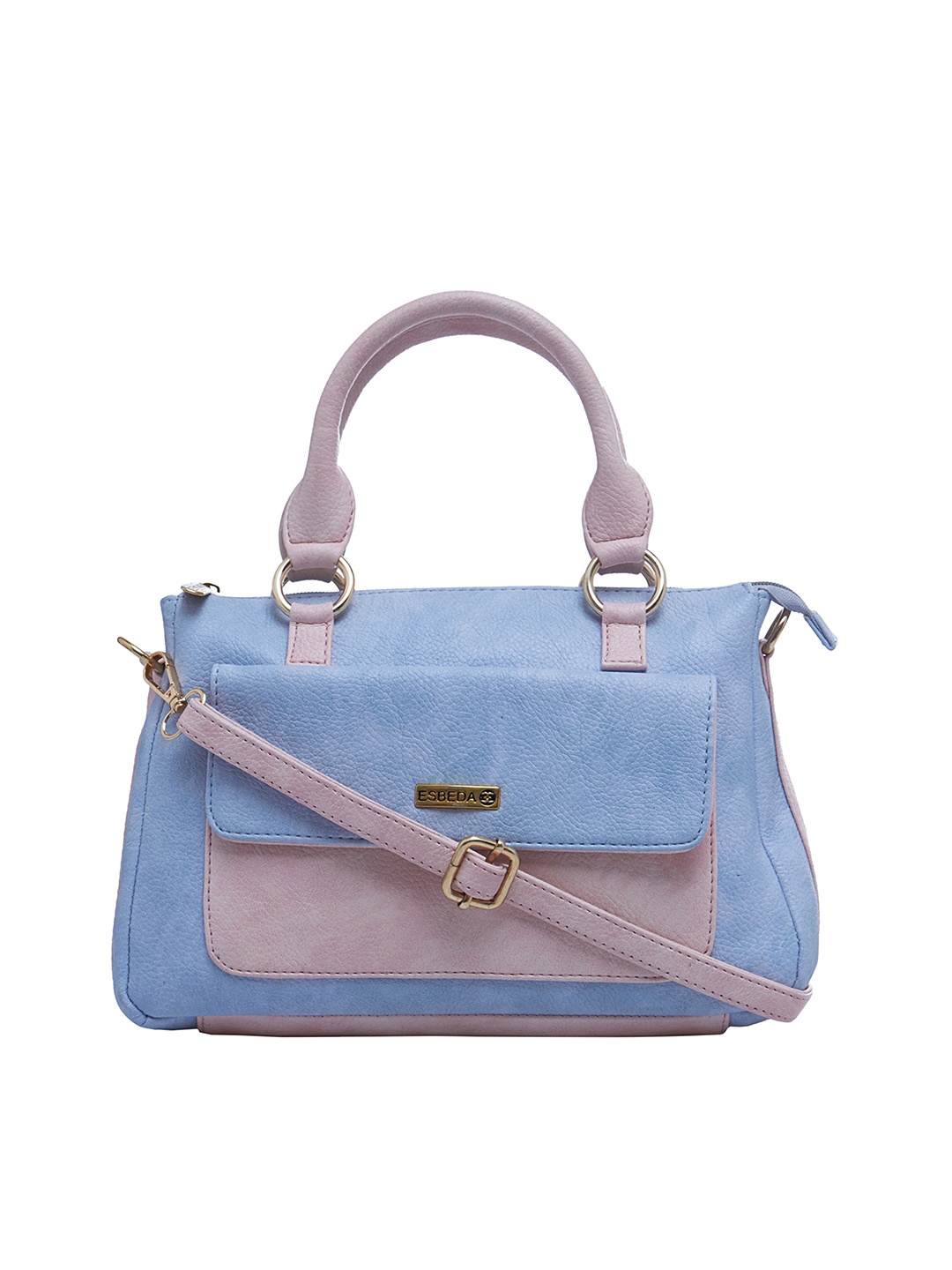 

ESBEDA Blue & Pink Solid Shoulder Bag