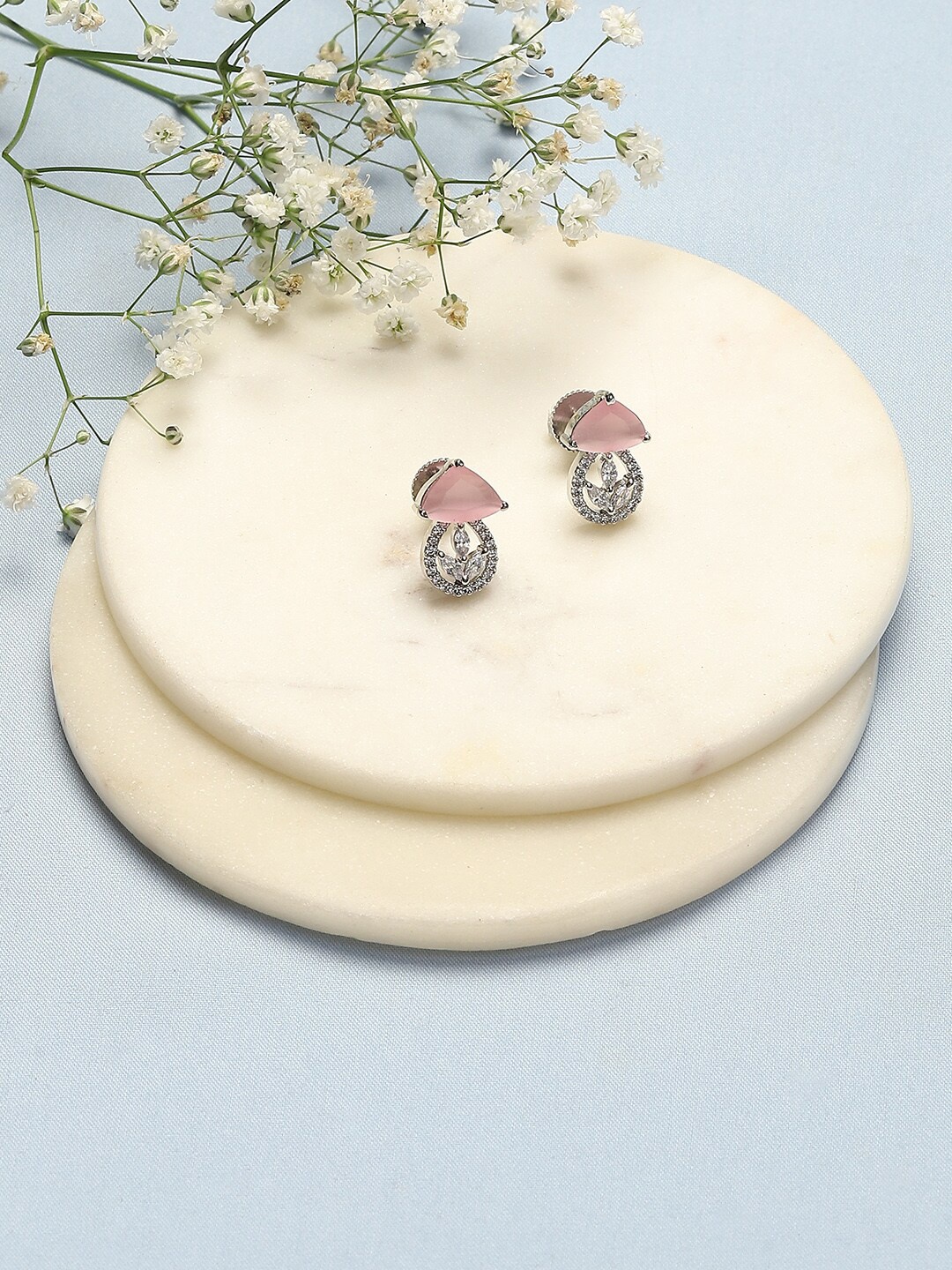 

Biba Silver-Plated Contemporary Studs Earrings