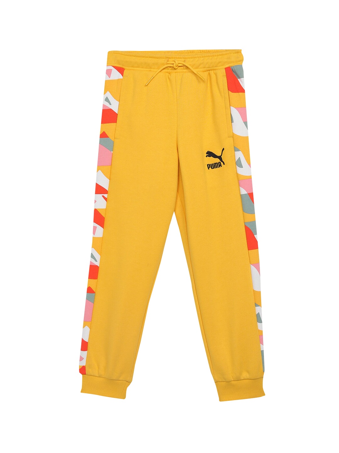 

Puma Boys Printed Puma x Wordwide Cotton Joggers, Yellow