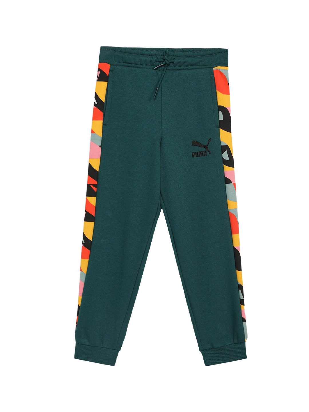 

Puma x Wordwide Boys Printed Cotton Joggers, Green