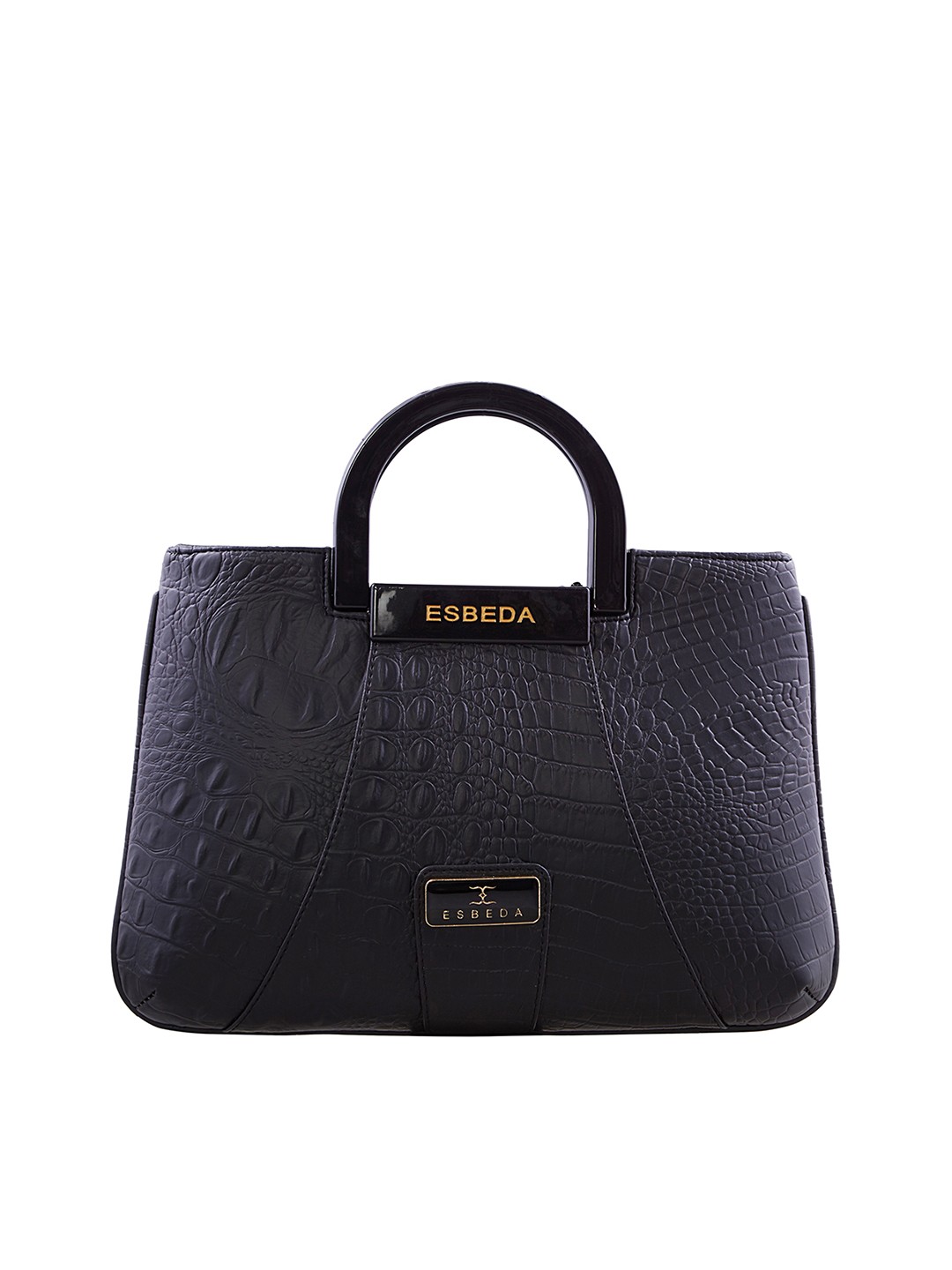 

ESBEDA Black Printed Handheld Bag
