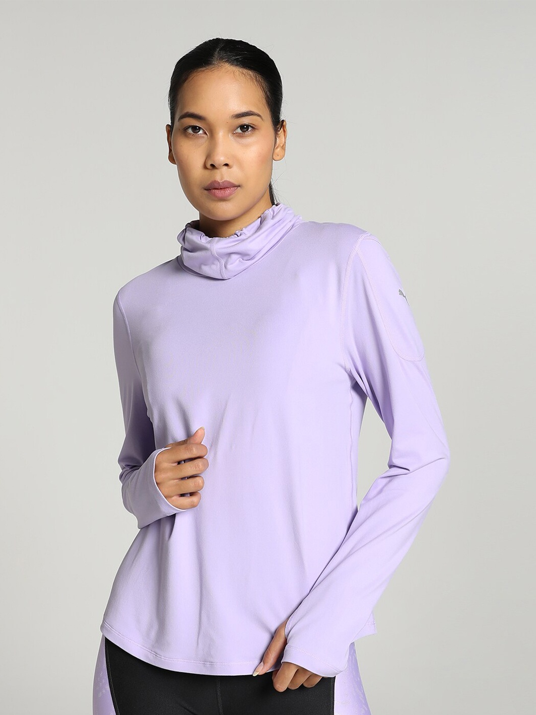 

Puma CLOUDSPUN Long Sleeve Running High Neck Sports T-shirt, Violet