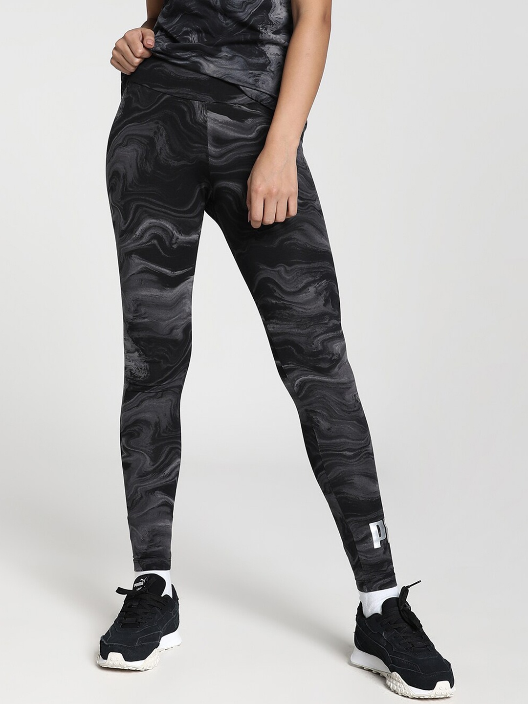 

Puma Women Printed Cotton Tights, Black