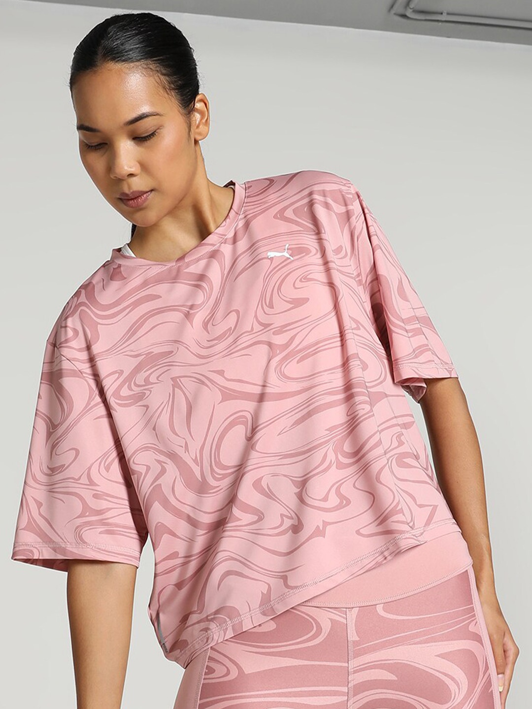 

Puma Train Favorite AOP Printed T-Shirt, Pink