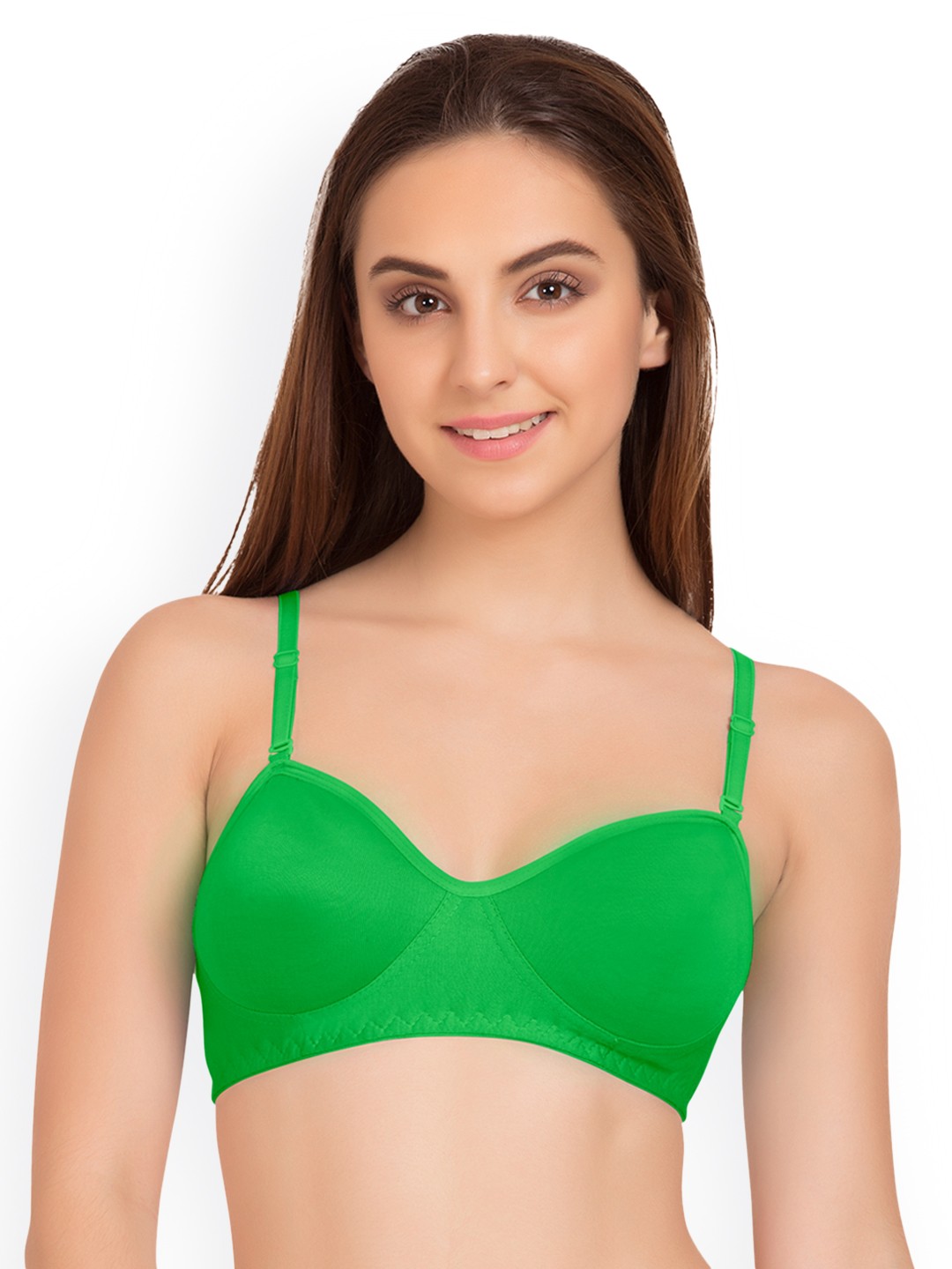 

Tweens Green Solid Non-Wired Non Padded T-shirt Bra TW-9101GR