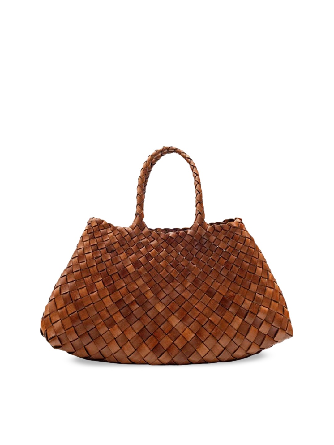 

Mistry Textured Leather Shopper Handheld Bag, Tan