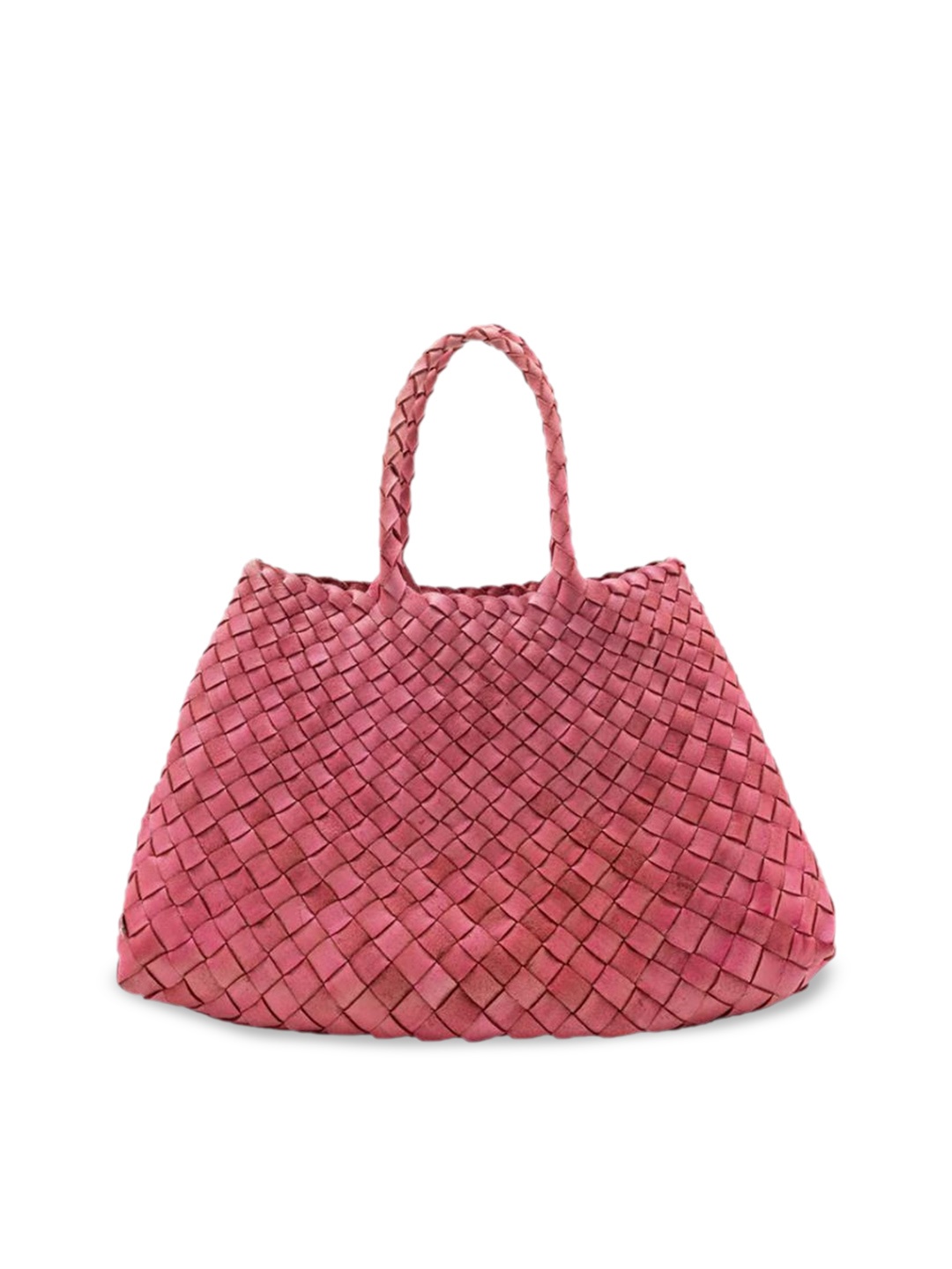 

Mistry Textured Leather Shopper Handheld Bag, Peach