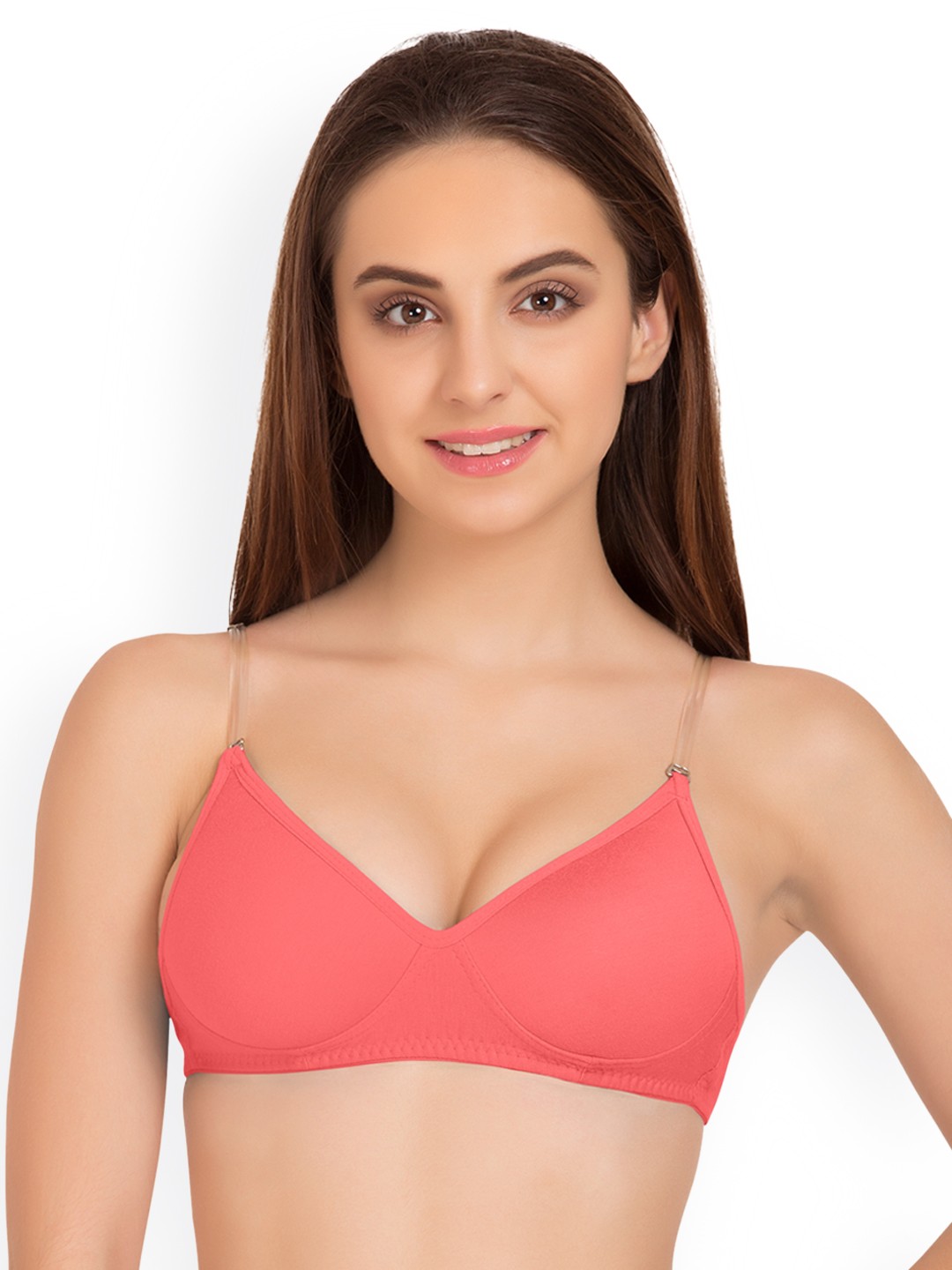 

Tweens Coral Solid Non-Wired Lightly Padded T-shirt Bra TW-91315CRL