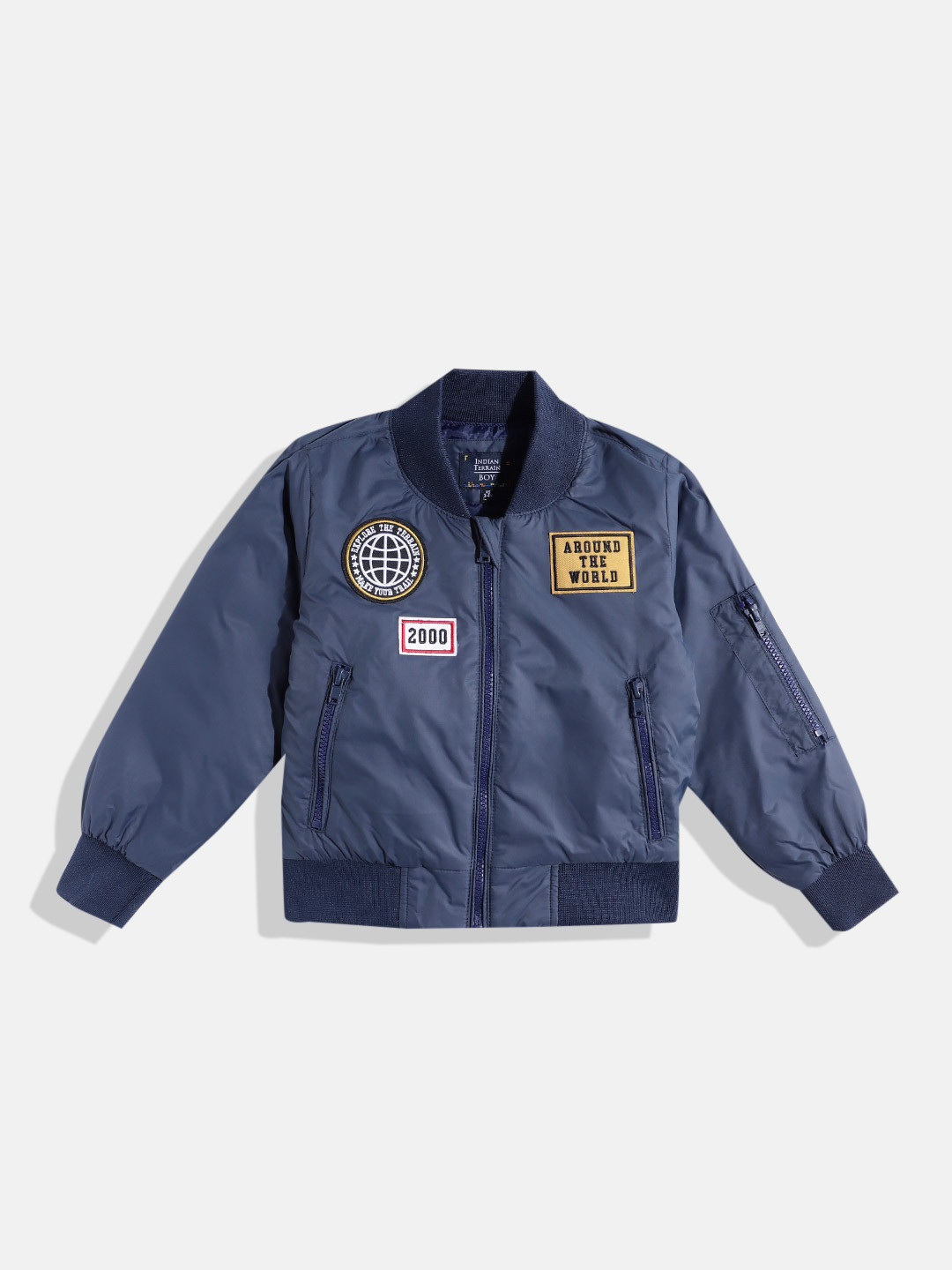 

Indian Terrain Boys Bomber Jacket, Blue