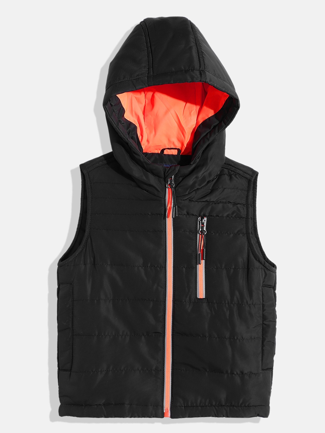 

Indian Terrain Boys Hooded Padded Jacket, Black