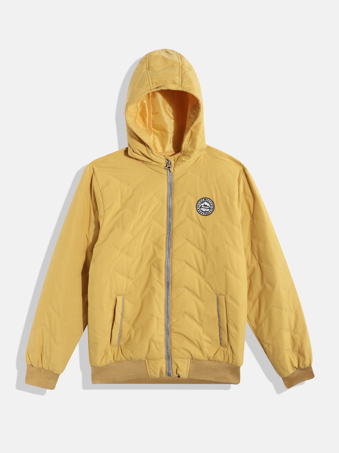 

Indian Terrain Boys Hooded Bomber Jacket, Yellow
