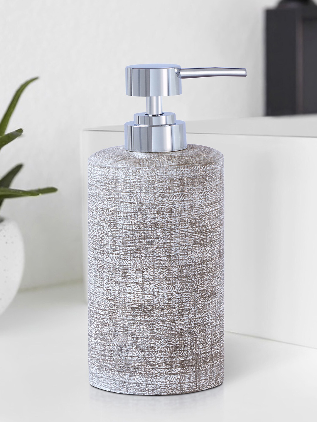

OBSESSIONS Taupe Polyresin Soap & Lotion Dispenser