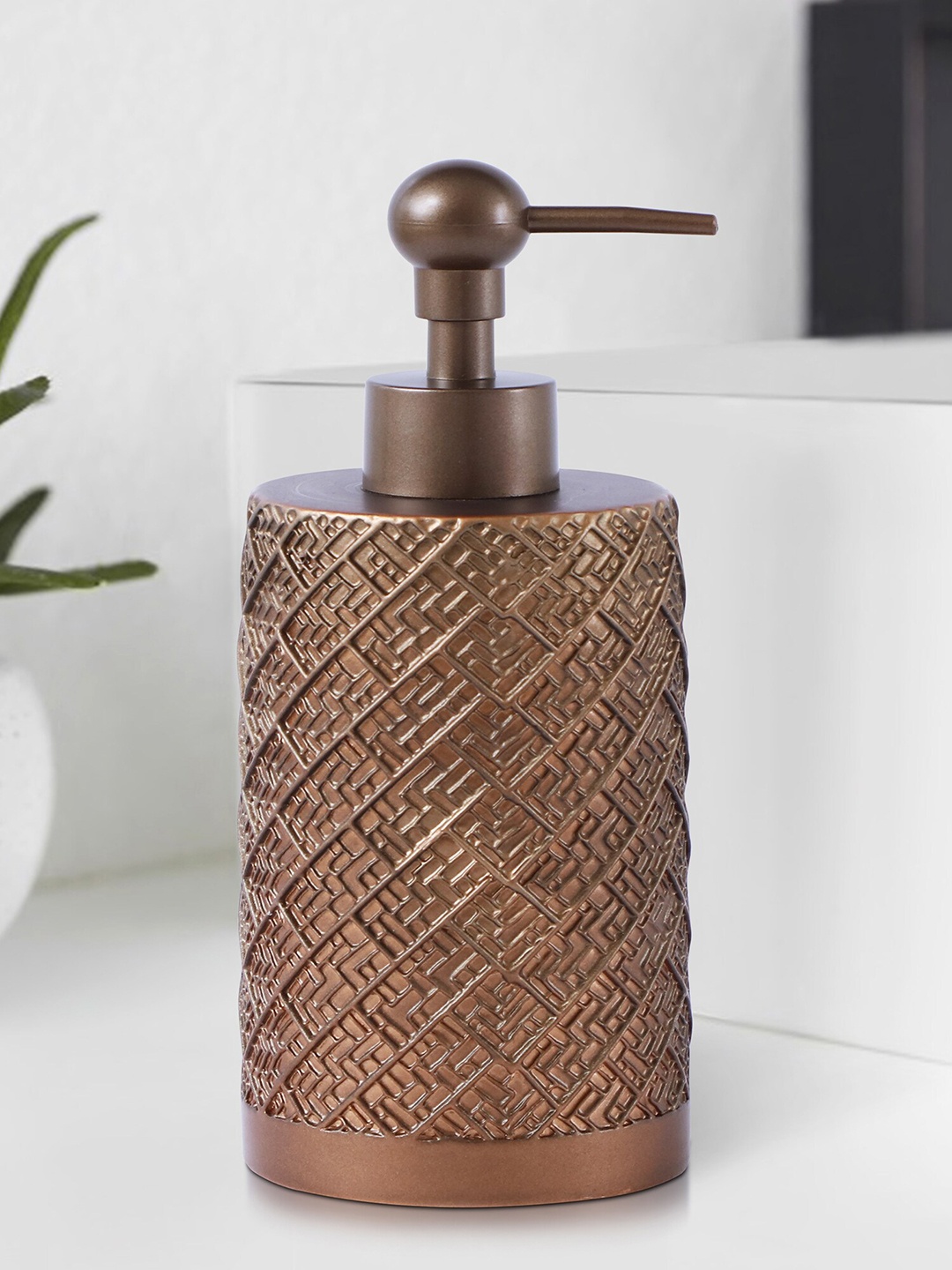 

OBSESSIONS Brown Textured Soap Dispenser 320ml