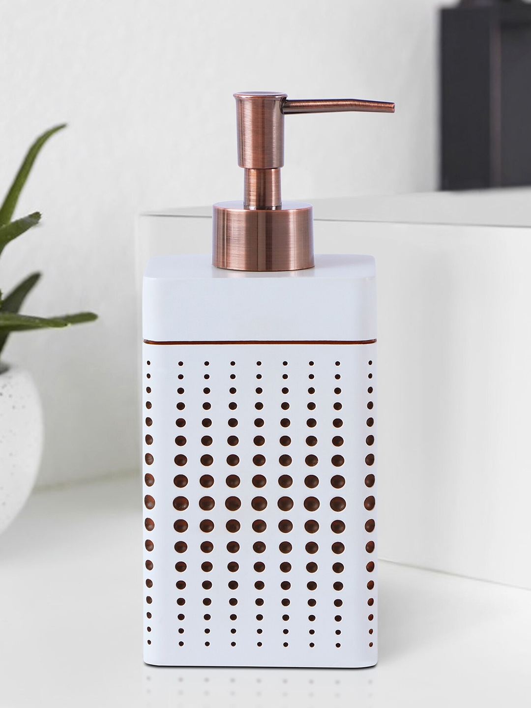 

OBSESSIONS White & Brown Textured Soap Dispenser - 320 ML