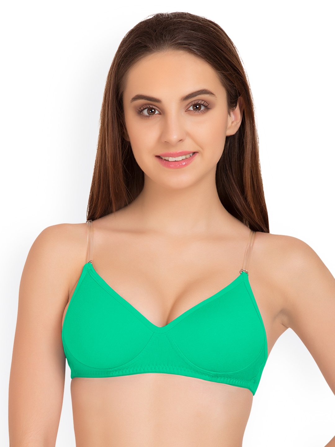 

Tweens Green Solid Non-Wired Lightly Padded T-shirt Bra TW-91315CGRN