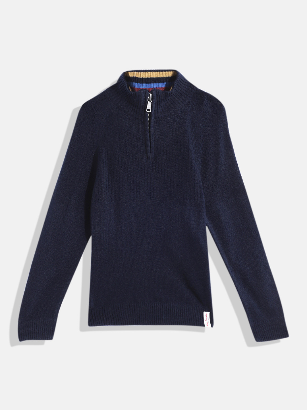 

Indian Terrain Boys Half Zipper Pullover, Navy blue