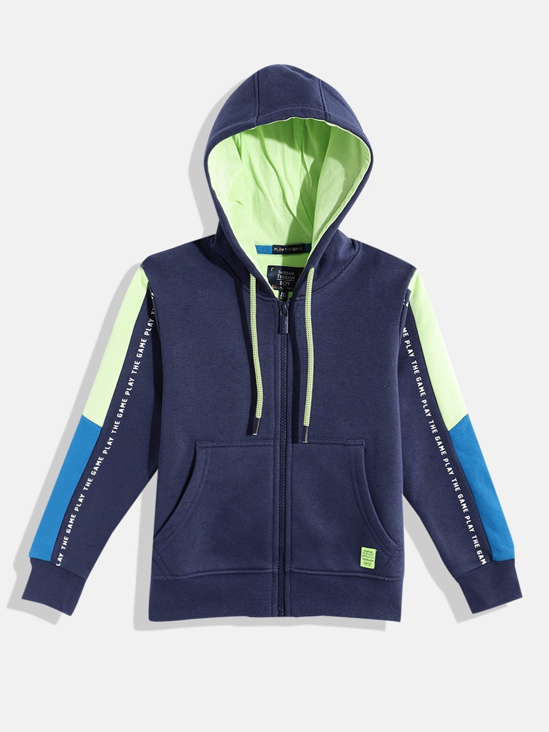 

Indian Terrain Boys Hooded Sweatshirt, Navy blue