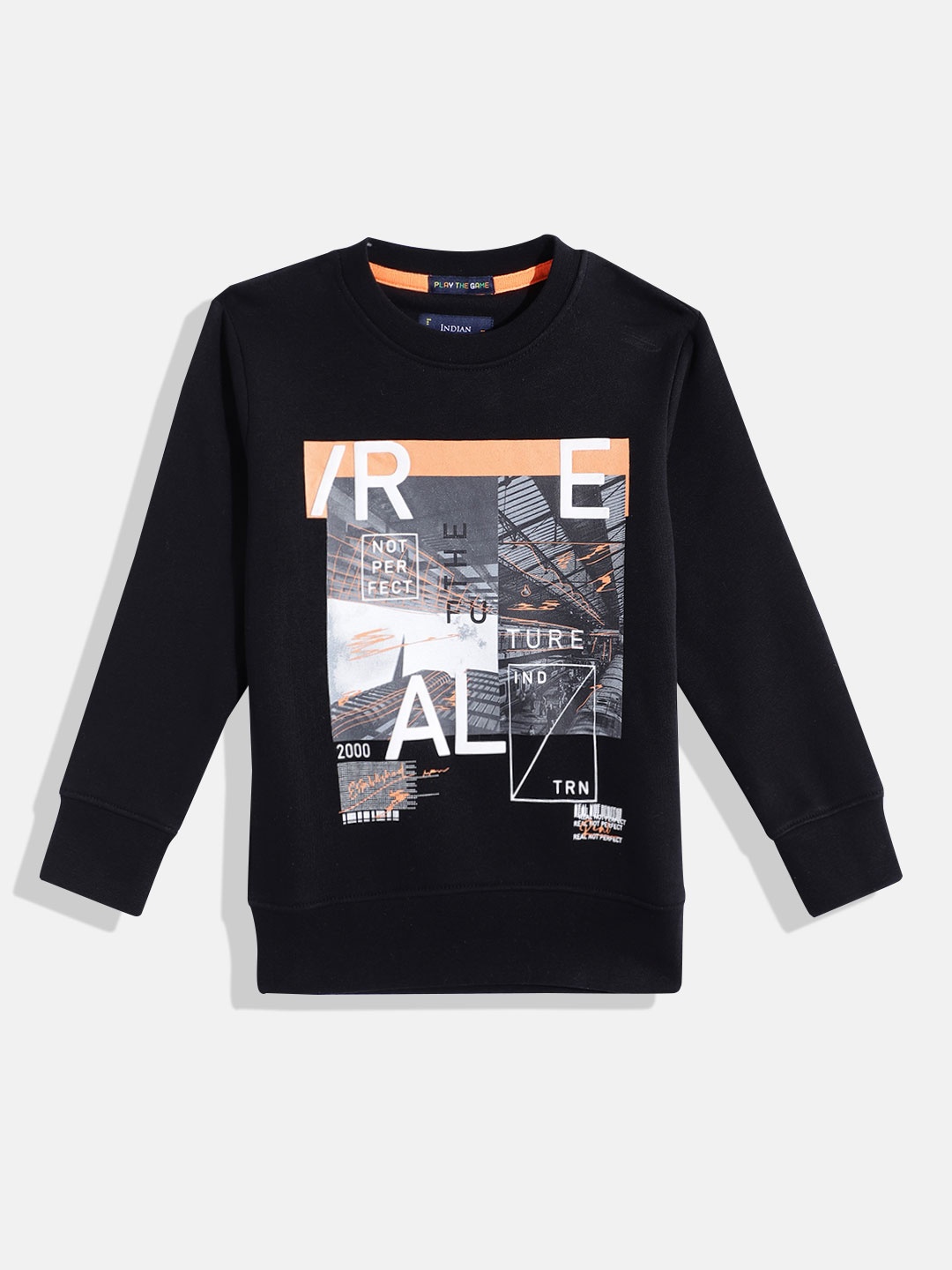 

Indian Terrain Boys Printed Sweatshirt, Black